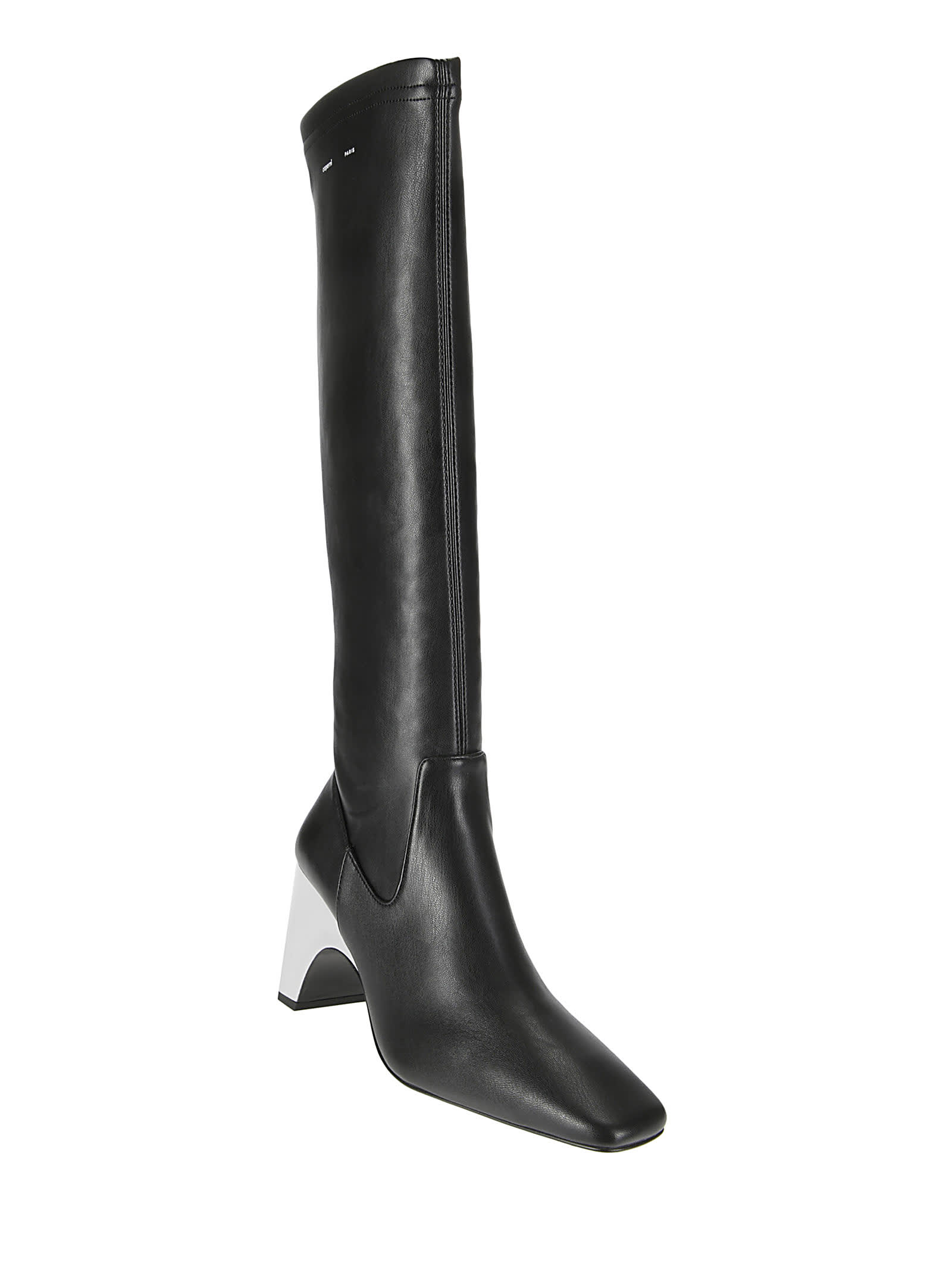Shop Coperni Metal Bridge Stretch Boots In Black
