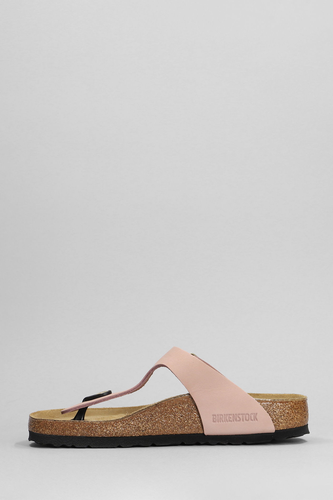 Birkenstock Gizeh Flats In Rose-pink Nubuck In Pink