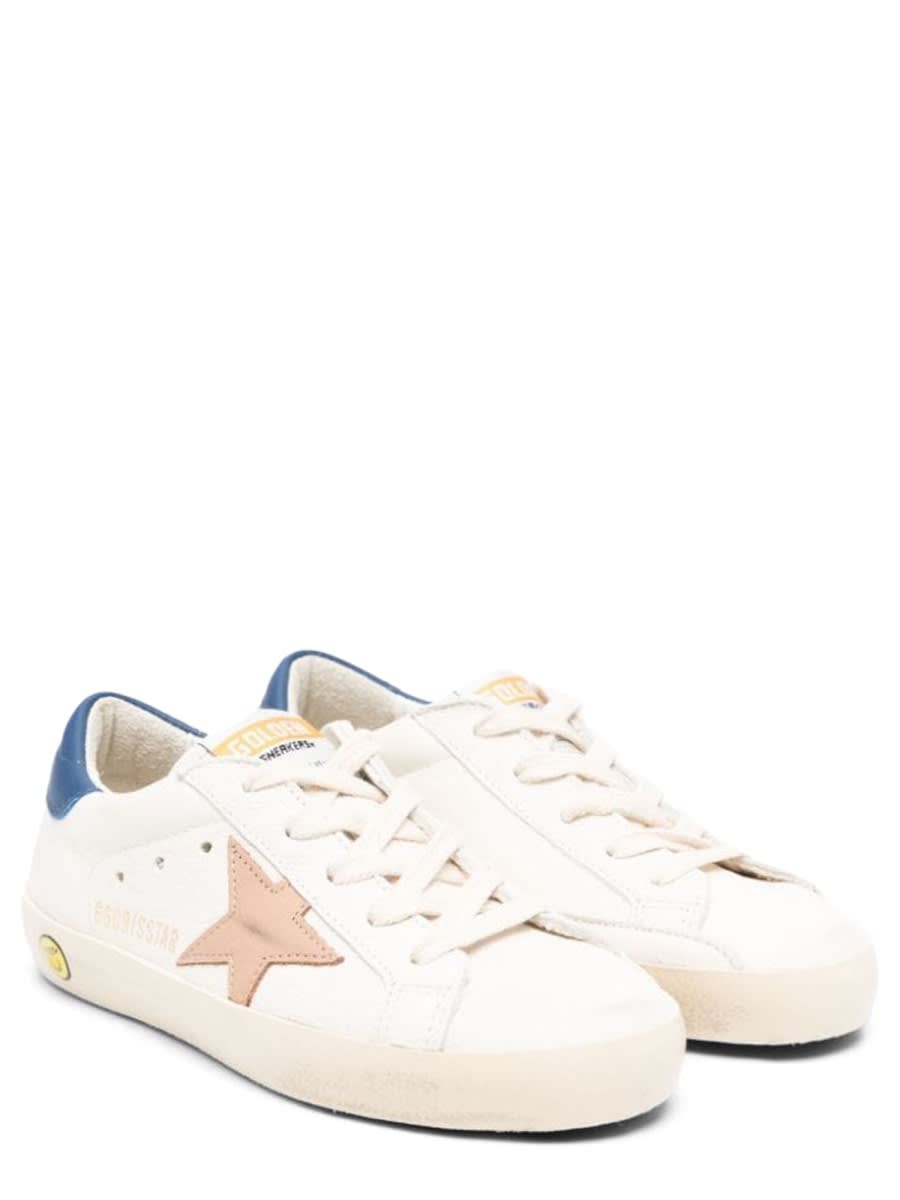 Golden Goose Super Star Nappa Leather Upper And List Nubuck Star Leather Heel In White