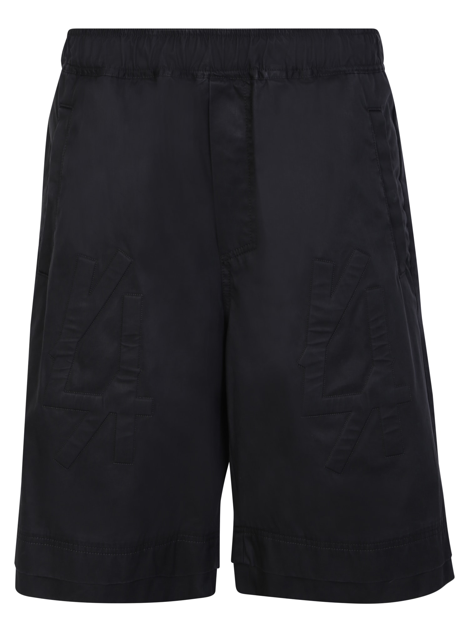 Shop 44 Label Group Embossed-logo Shorts In Black