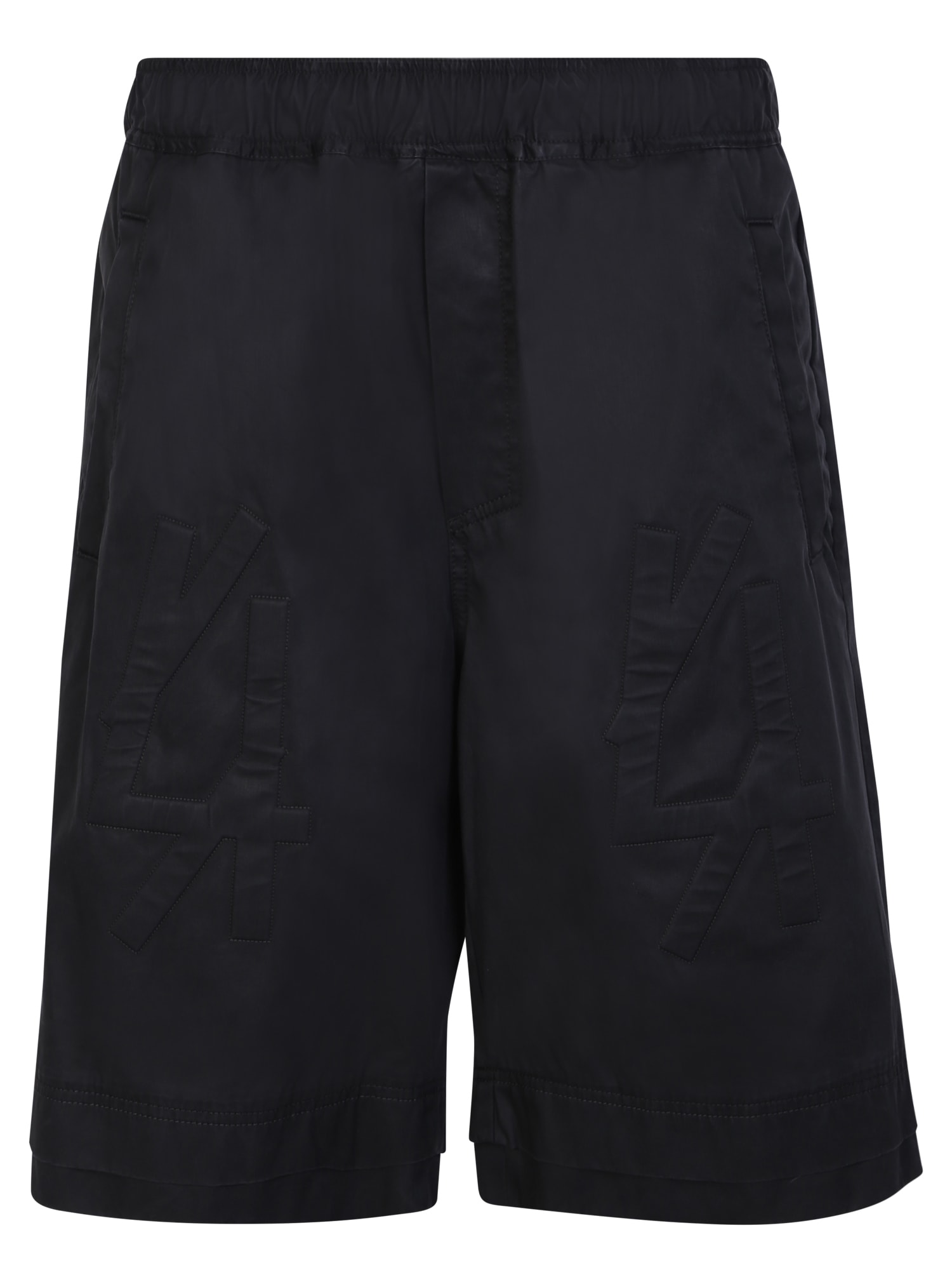 44 LABEL GROUP ID canvas cargo shorts - Black