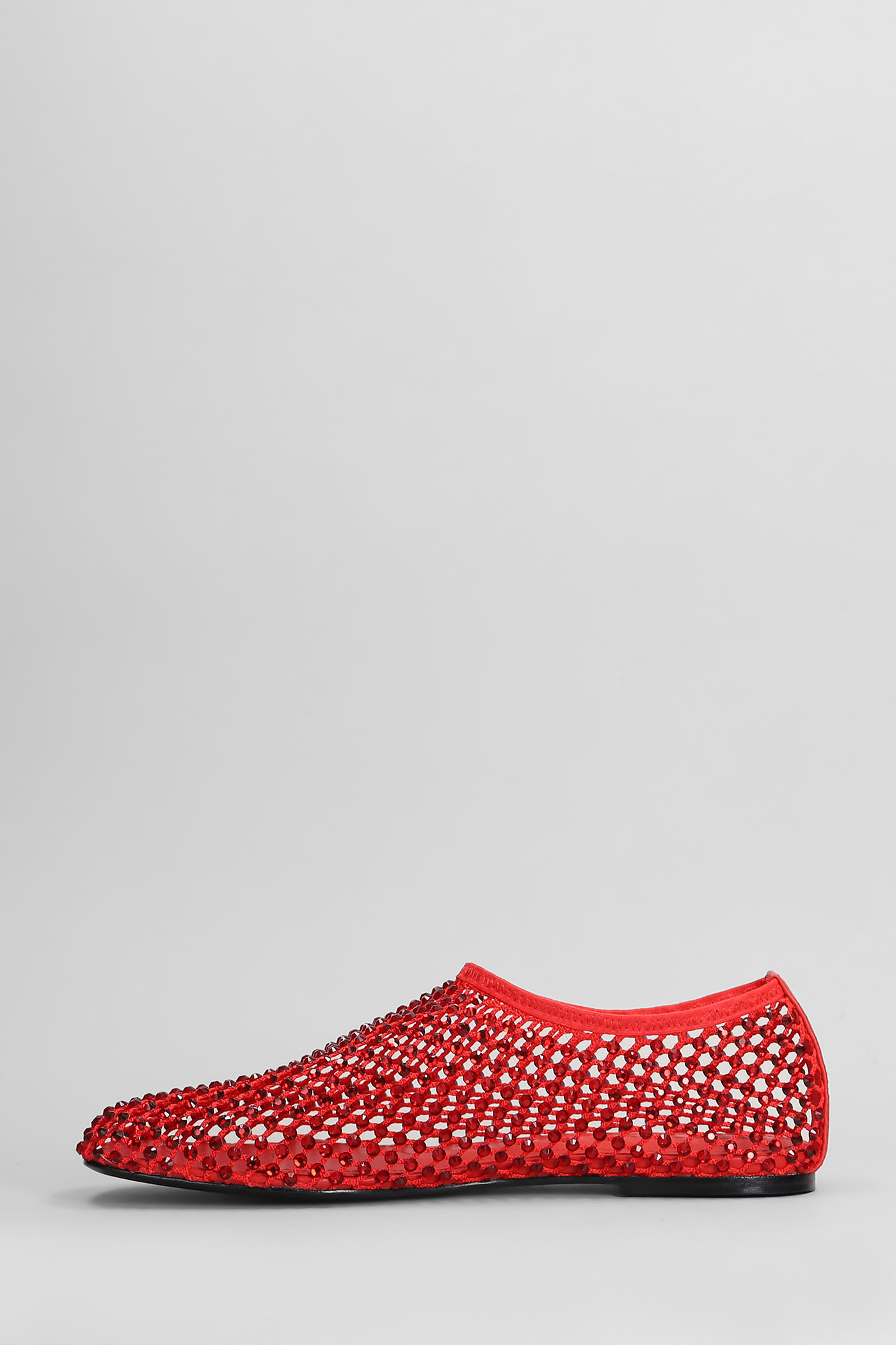 STRATEGIA BALLET FLATS IN RED LEATHER
