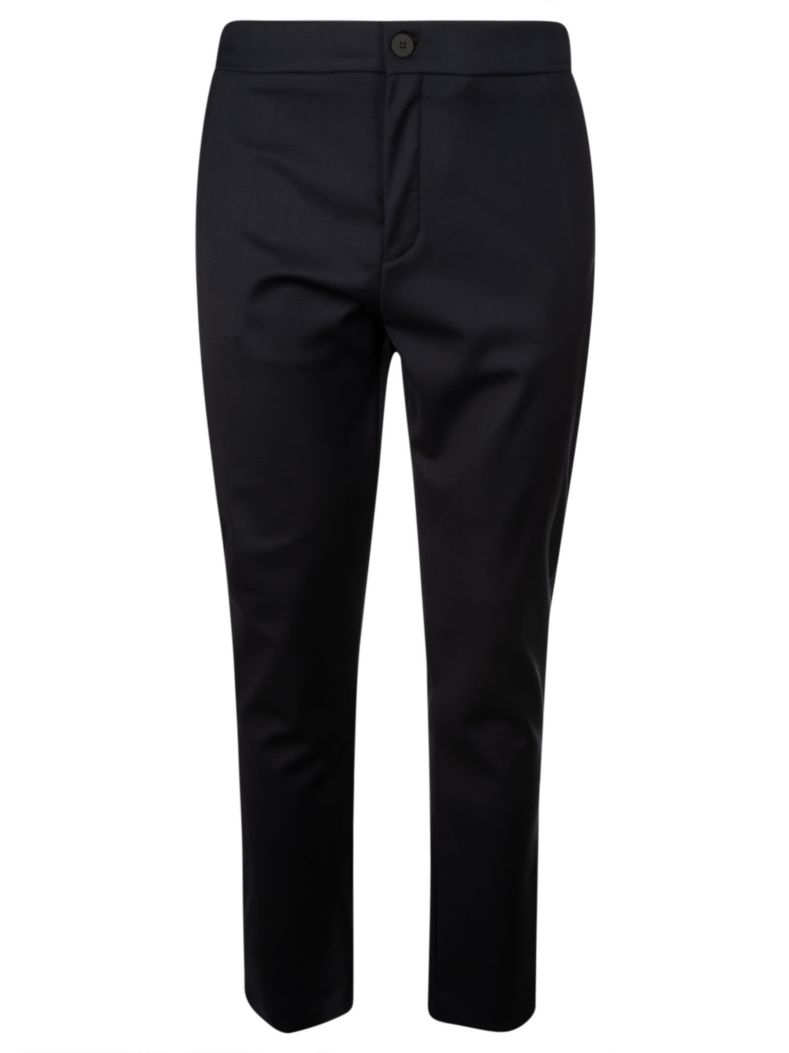 Rrd - Roberto Ricci Design Button Fitted Trousers In Blue/black