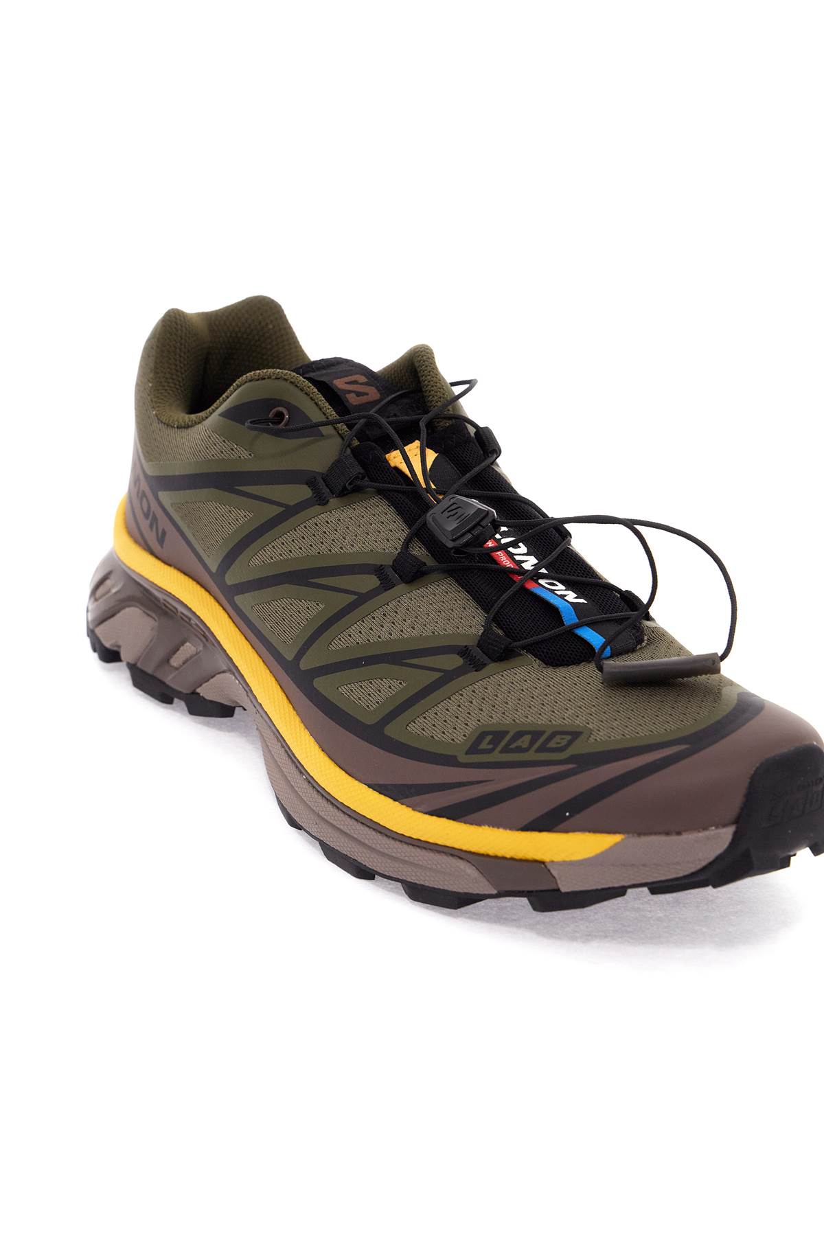 Shop Salomon Xt-6 Sneakers In Olive Night Black Sulphur (green)