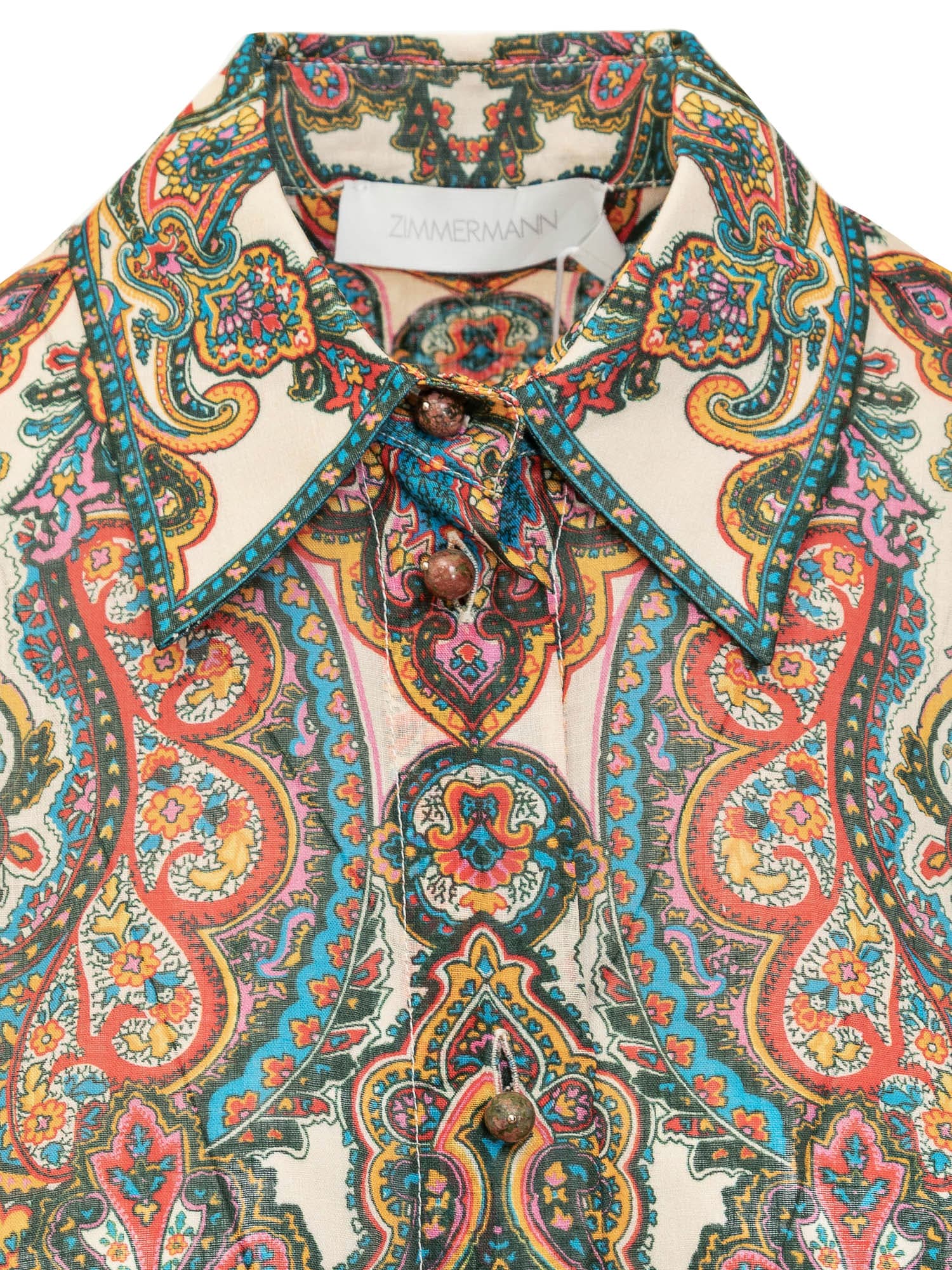 Shop Zimmermann Ottie Oversize Multi Paisley Shirt