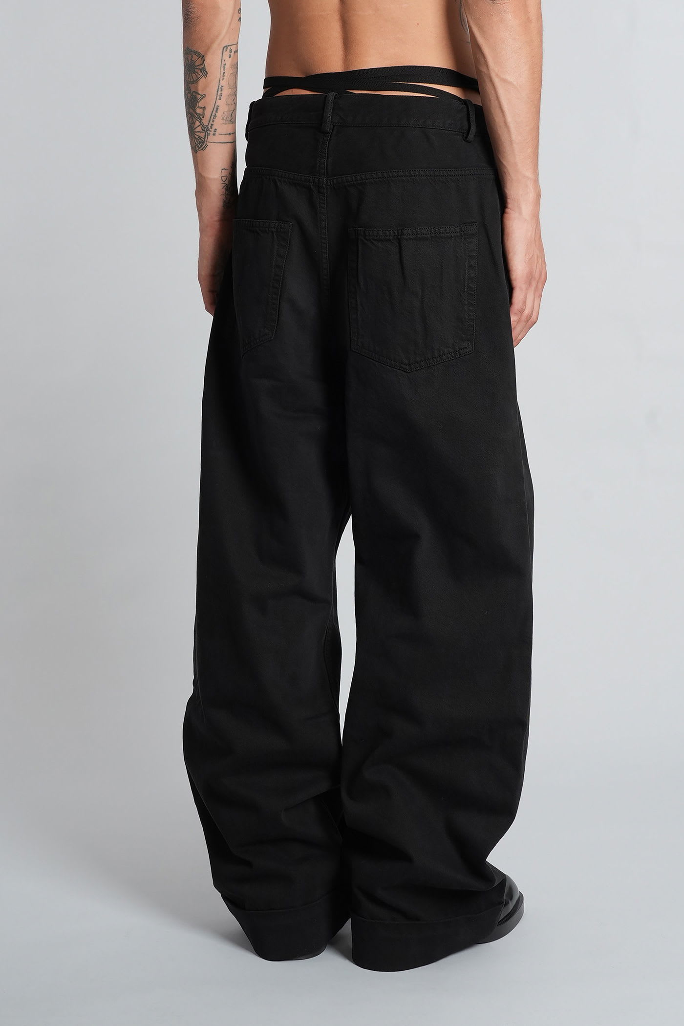 Ann Demeulemeester Michael Jeans In Black Cotton In Black