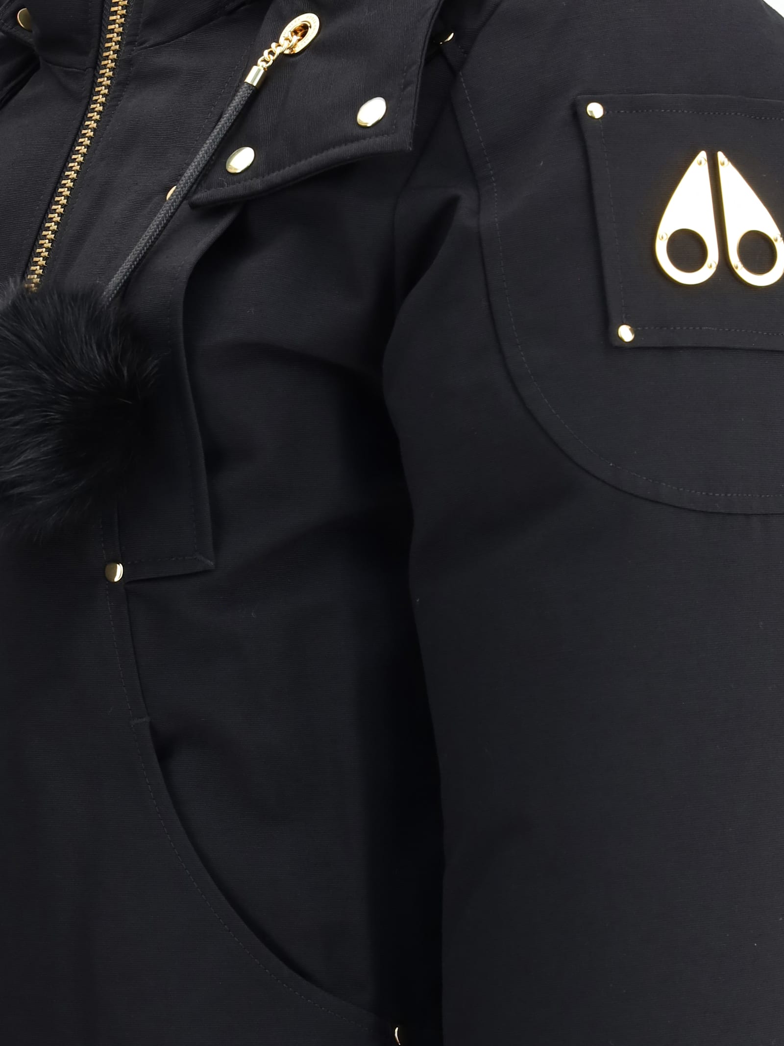 Moose Knuckles Gold Series Original Sainte Flavie Bomber Jacket In Black