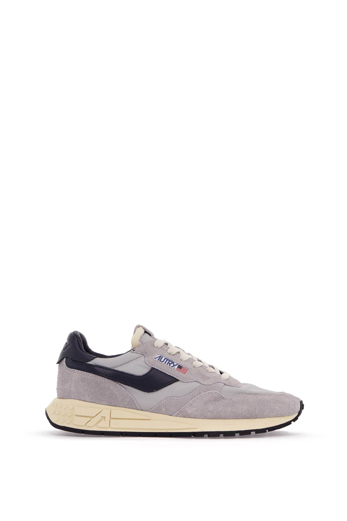 Autry Gray Suede And Nylon Reelwind Low Sneakers And Space
