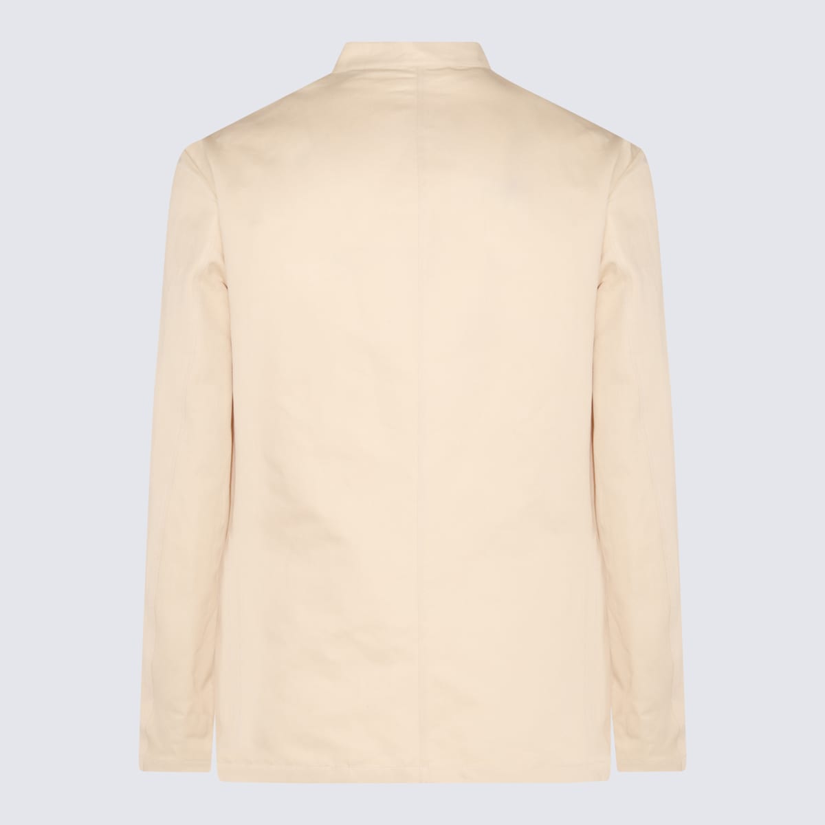 Shop Pt01 White Cotton Casual Jacket In Cream