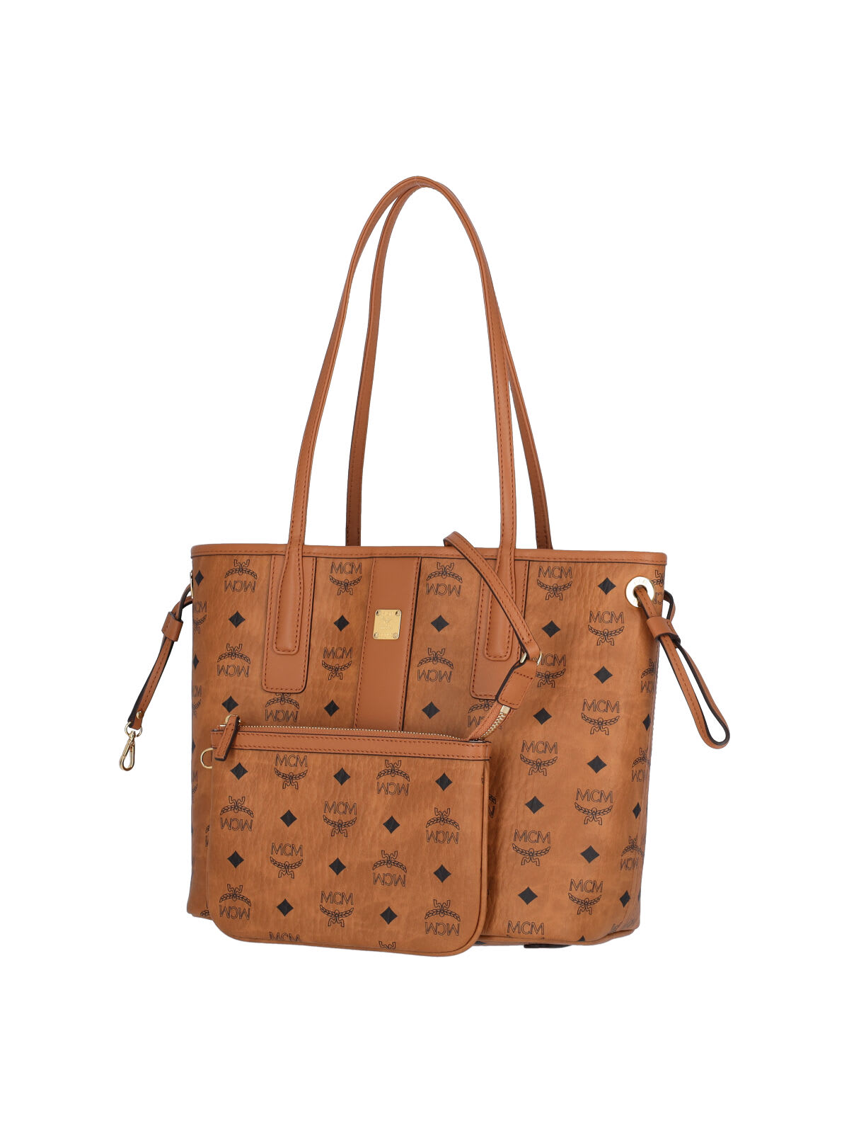 Mcm Small Reversible Tote Bag Liz In Sand