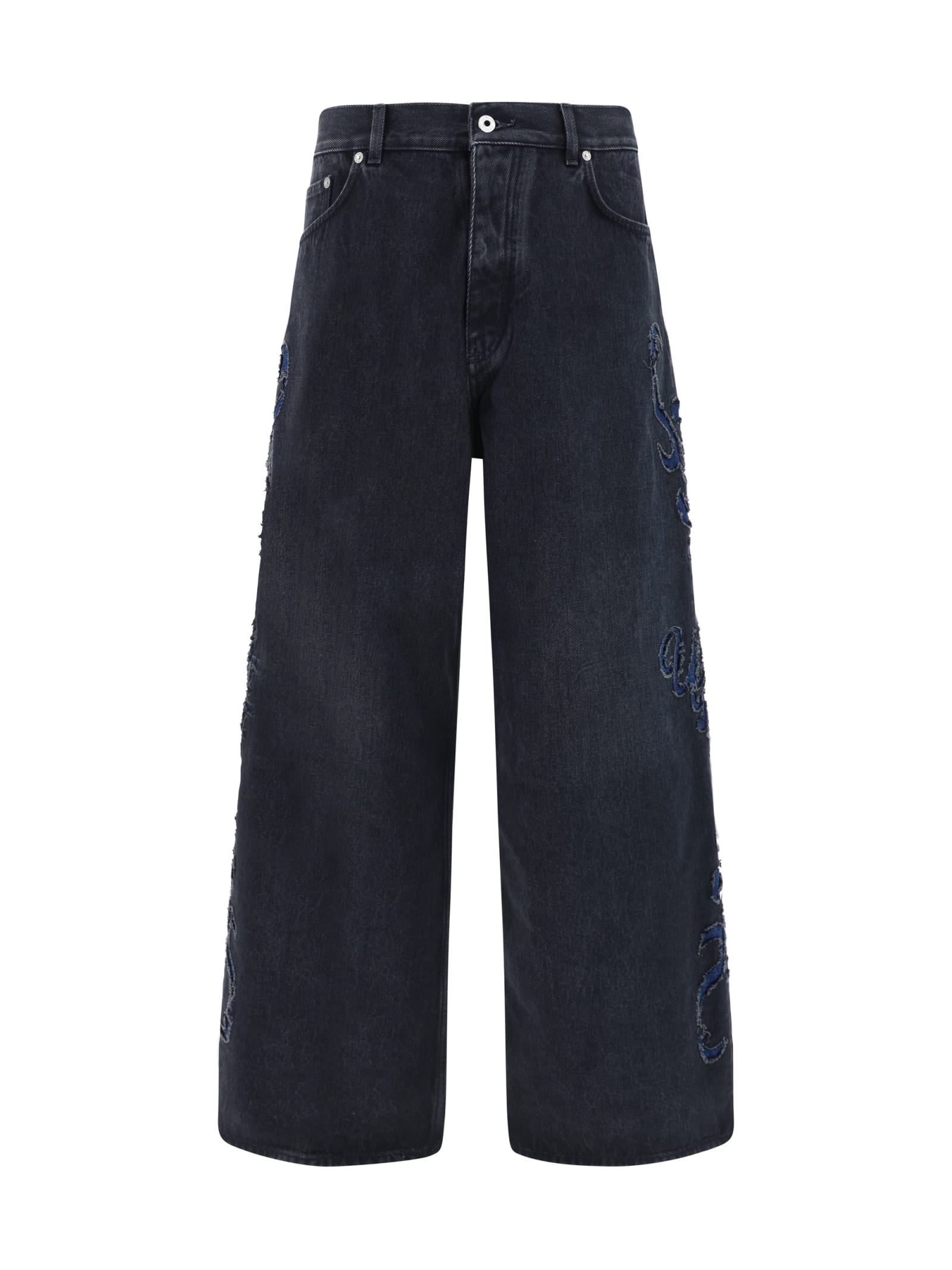Shop Off-white Jeans In Vintage Black Nautical Blue