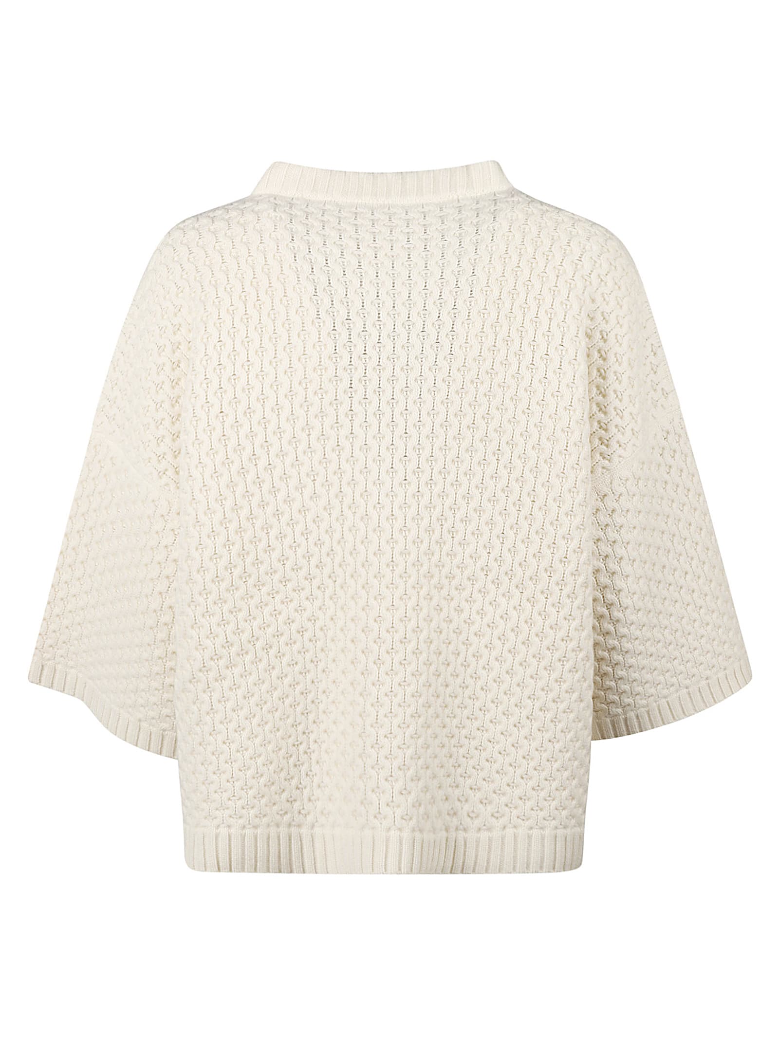 Shop Fabiana Filippi Oversized Knitted Jumper In Rafia