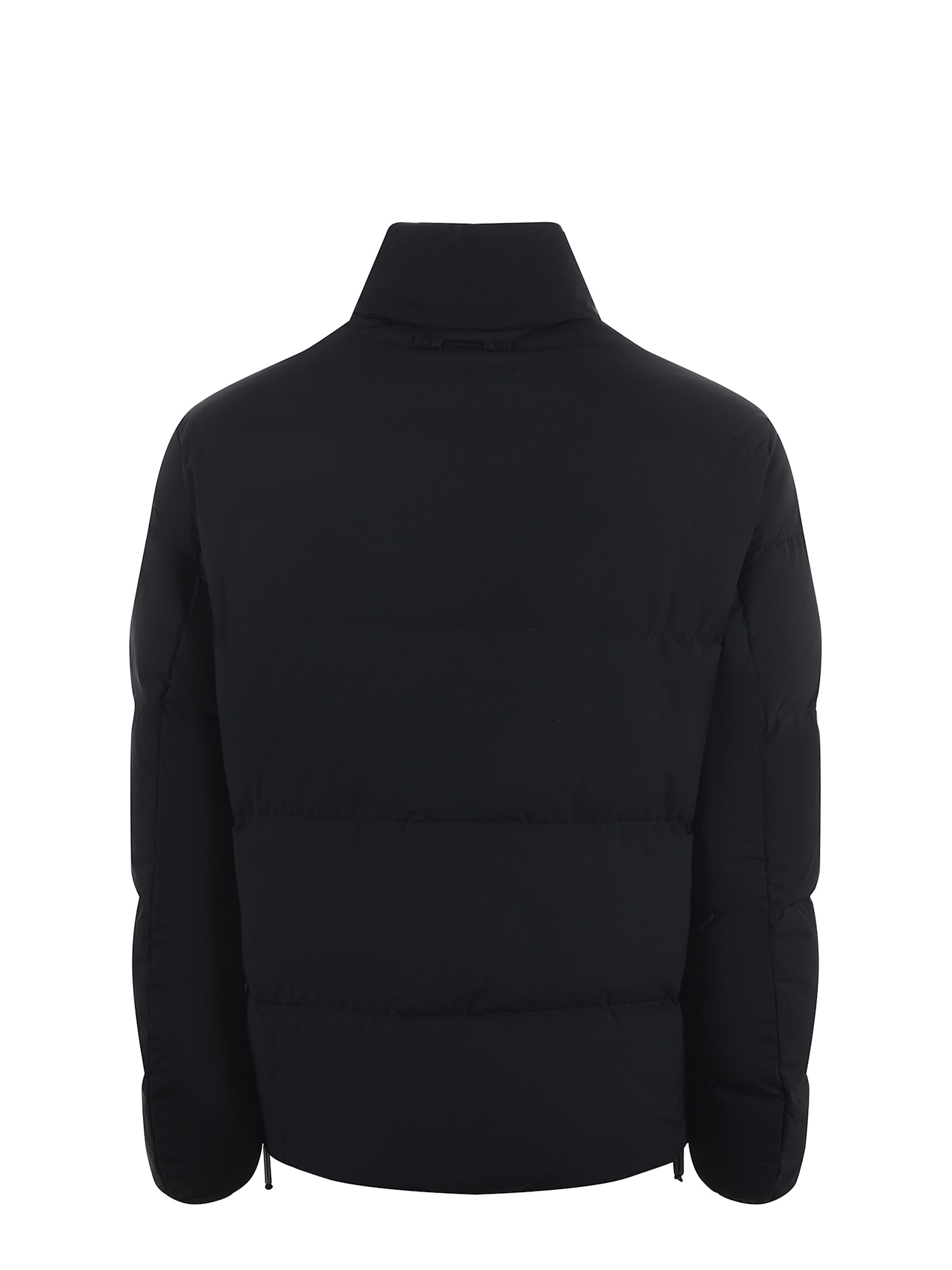 Shop Emporio Armani Quilted Nylon Down Jacket In Black