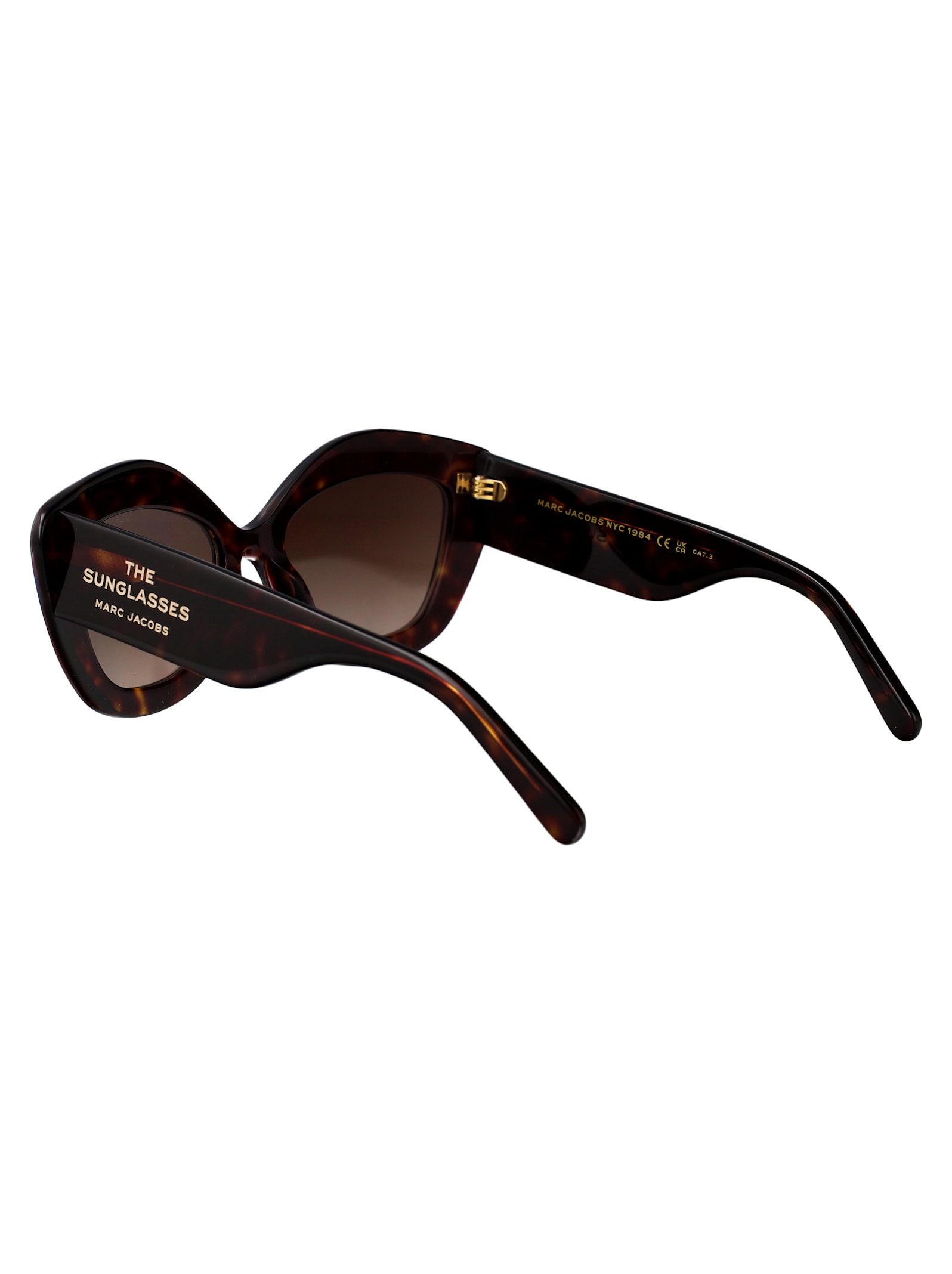 Marc Jacobs Crystal Havana Acetate Sunglasses In Brown