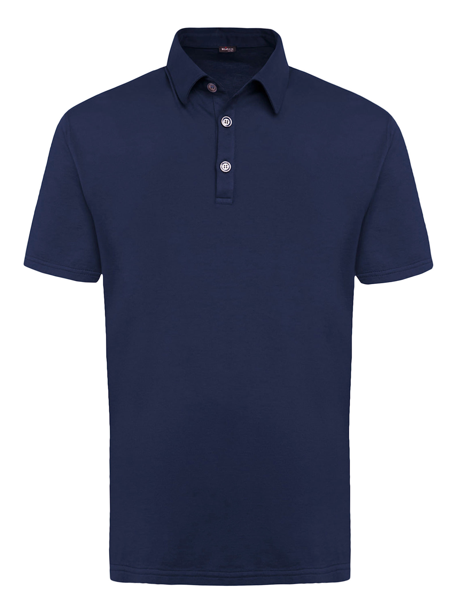 Kiton Jersey Poloshirt Cotton In Blue