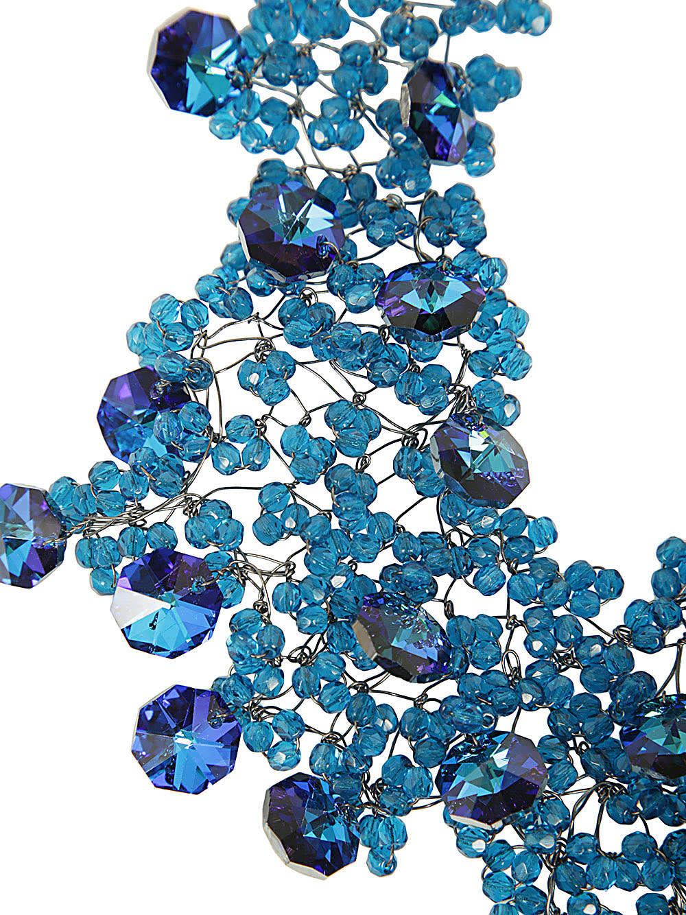 Shop Maria Calderara Crystals Necklace In B Blue