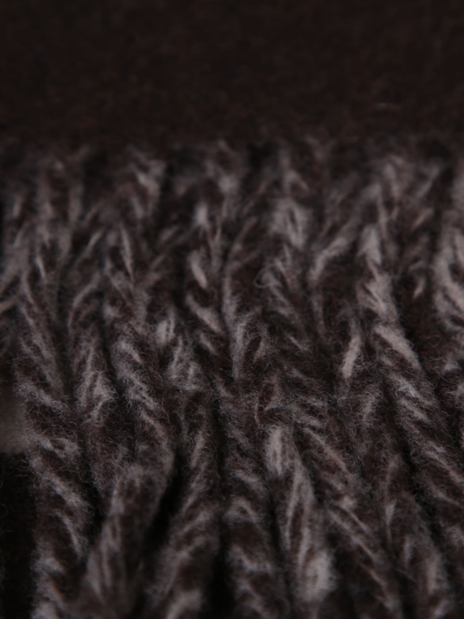 Jacquemus Brown Scarf With Fringed Edges In Multibrown