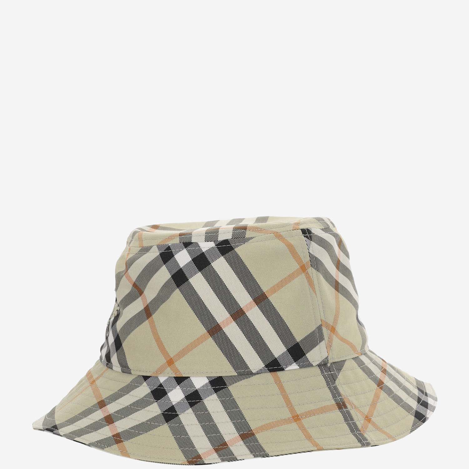 Shop Burberry Bucket Hat With Vintage Check Pattern In Red