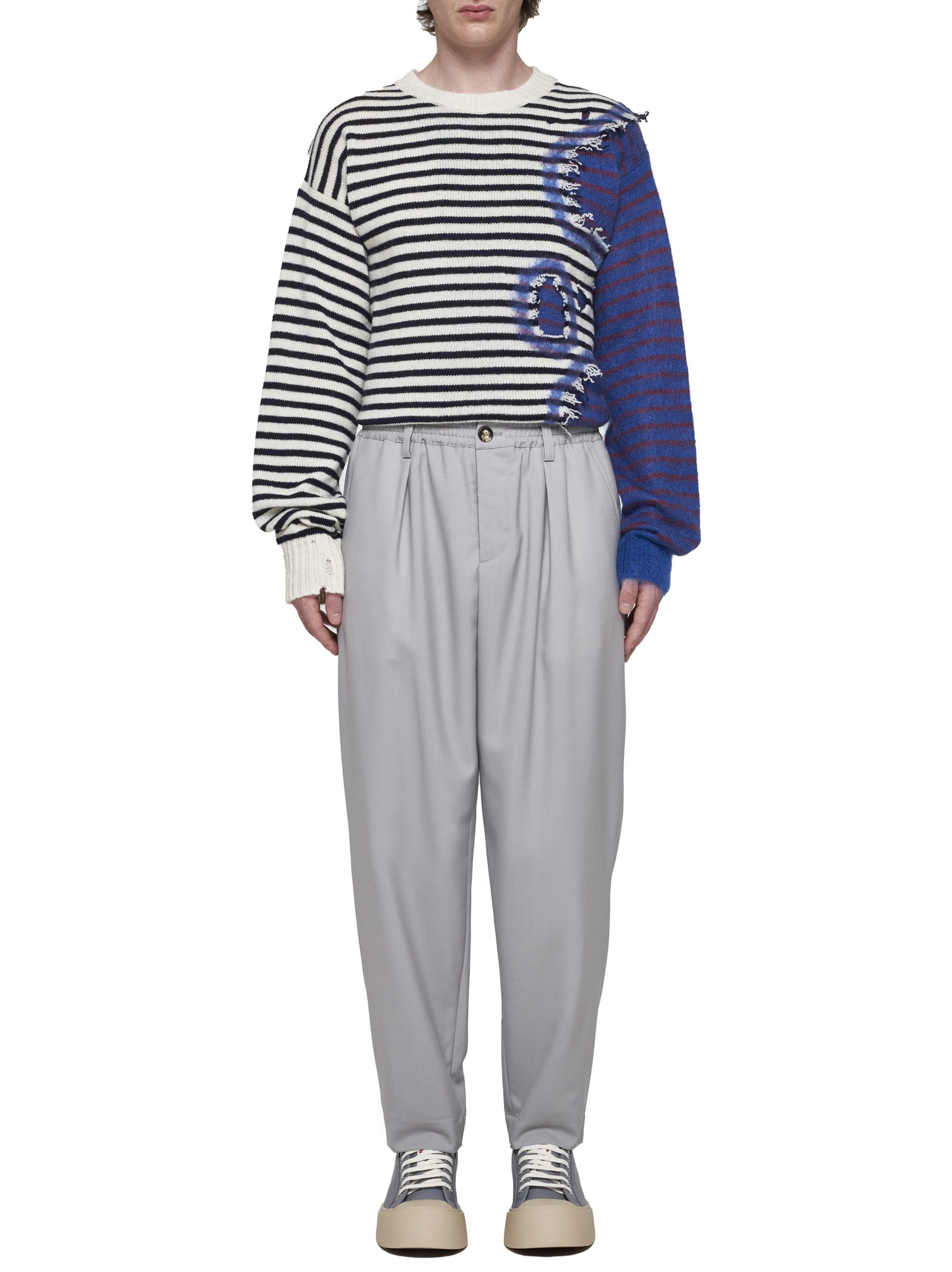 Shop Marni Pants In Grigio