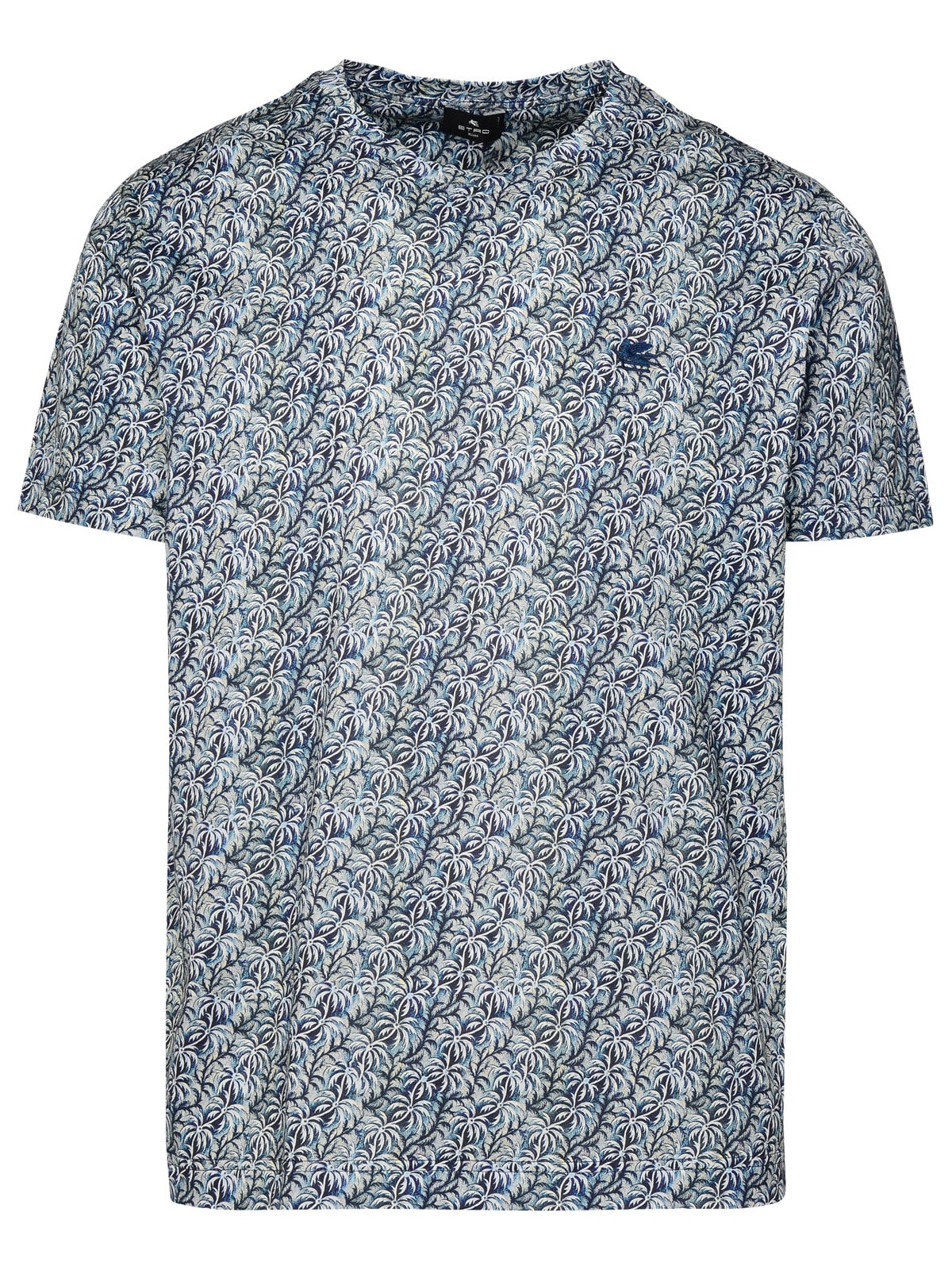 Shop Etro Blue Cotton T-shirt