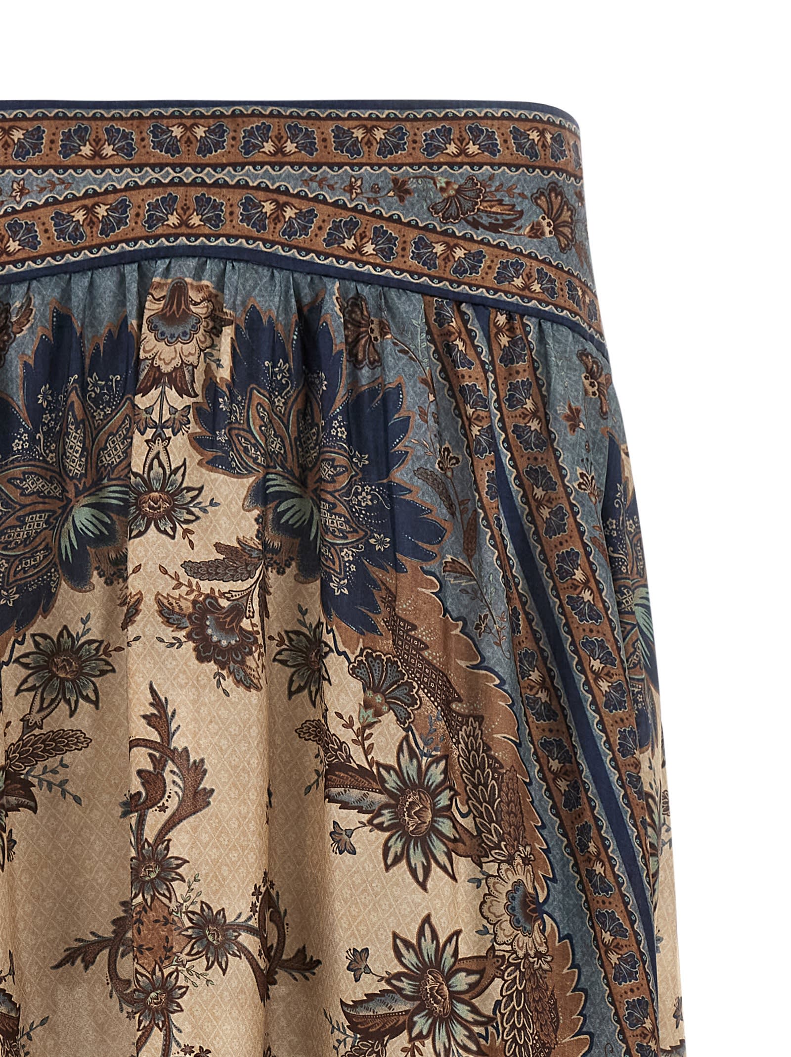 Zimmermann Ascension Printed Silk Skirt In Multi