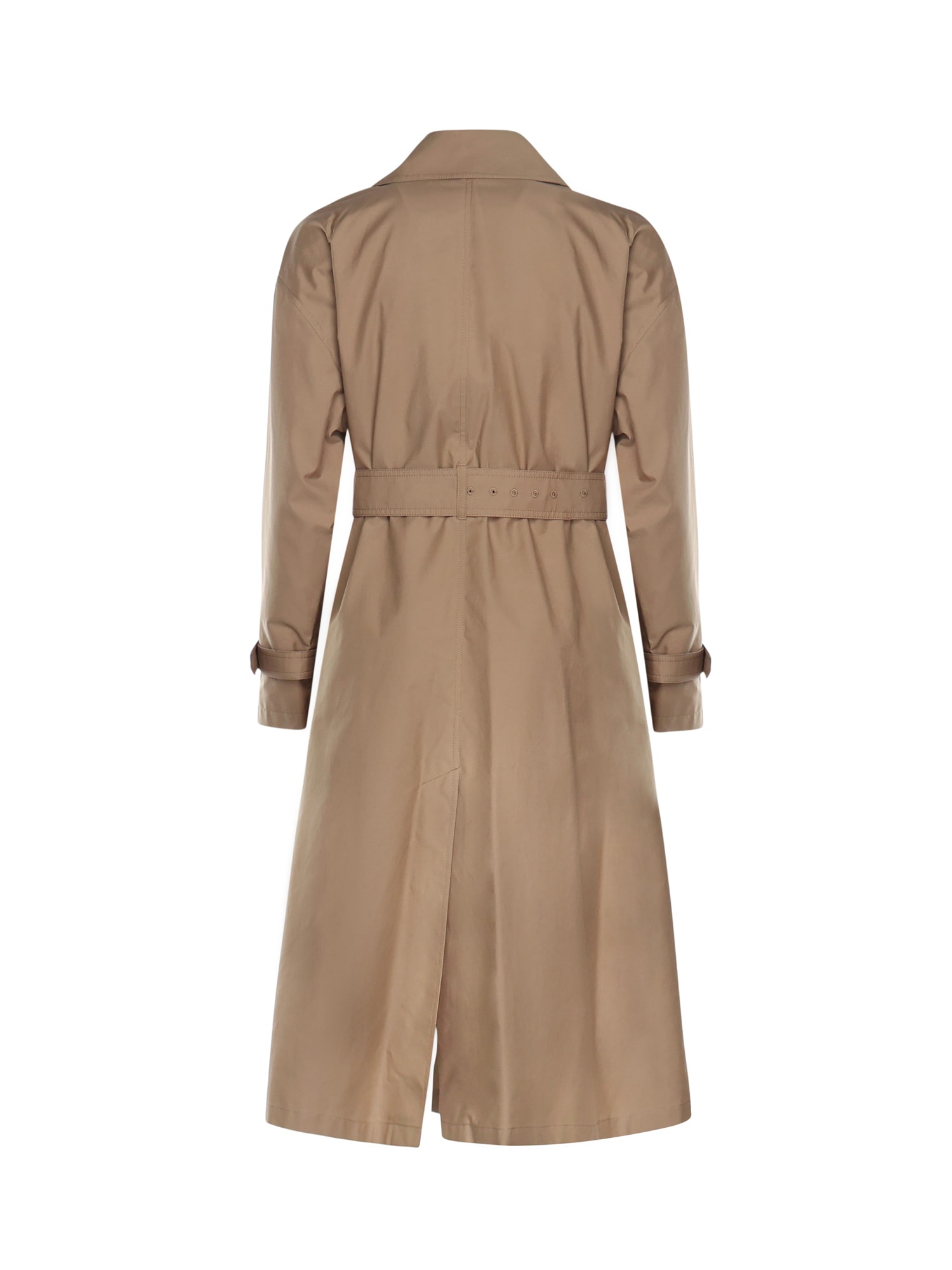 Max Mara The Cube Long Cotton Twill Trench Coat