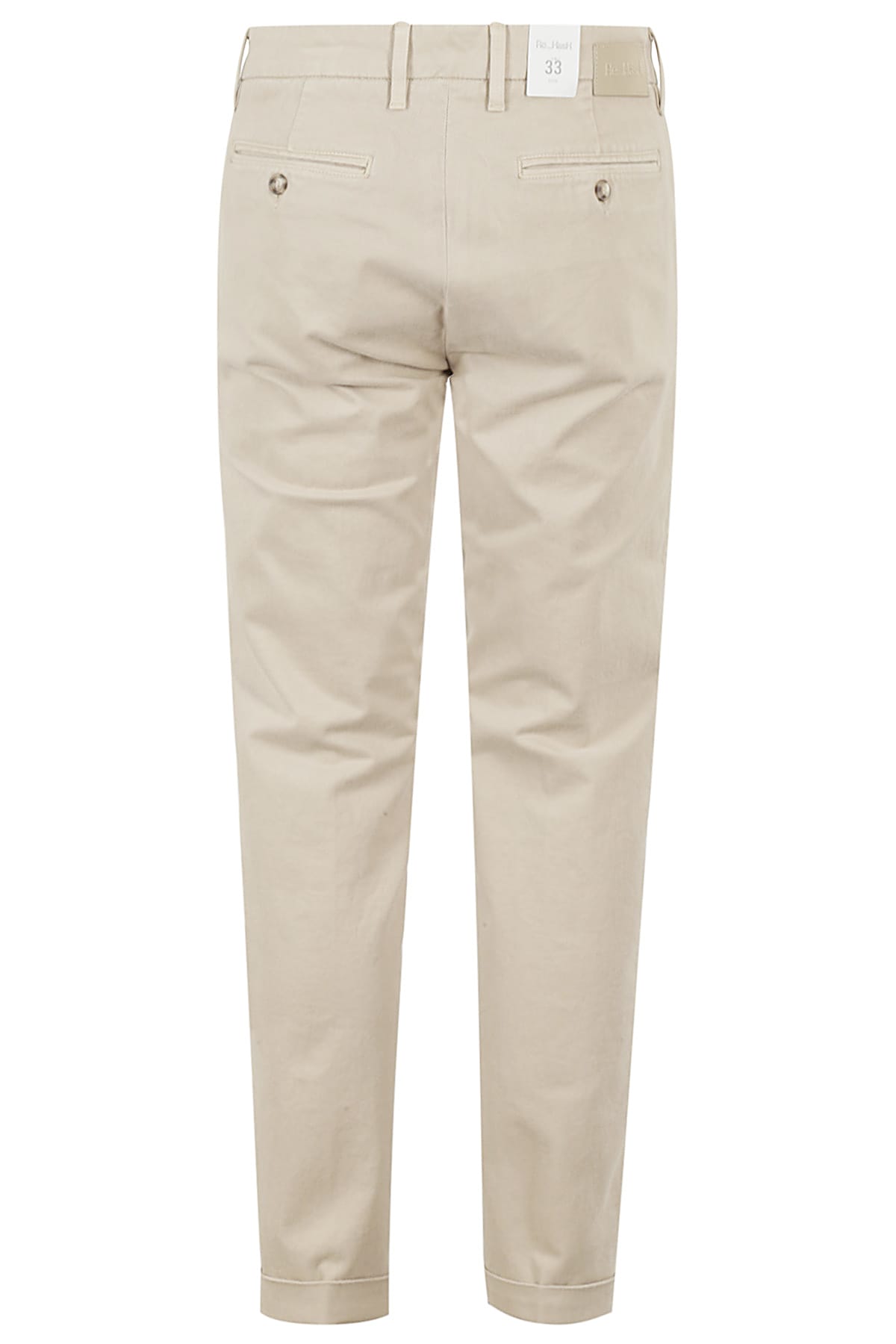 Shop Re-hash Mucha Chinos Gabardina Stretch In Beige