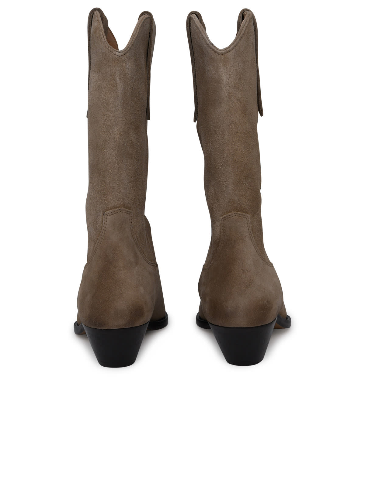 Shop Isabel Marant Duerto Mole Chamois Ankle Boots In Taupe