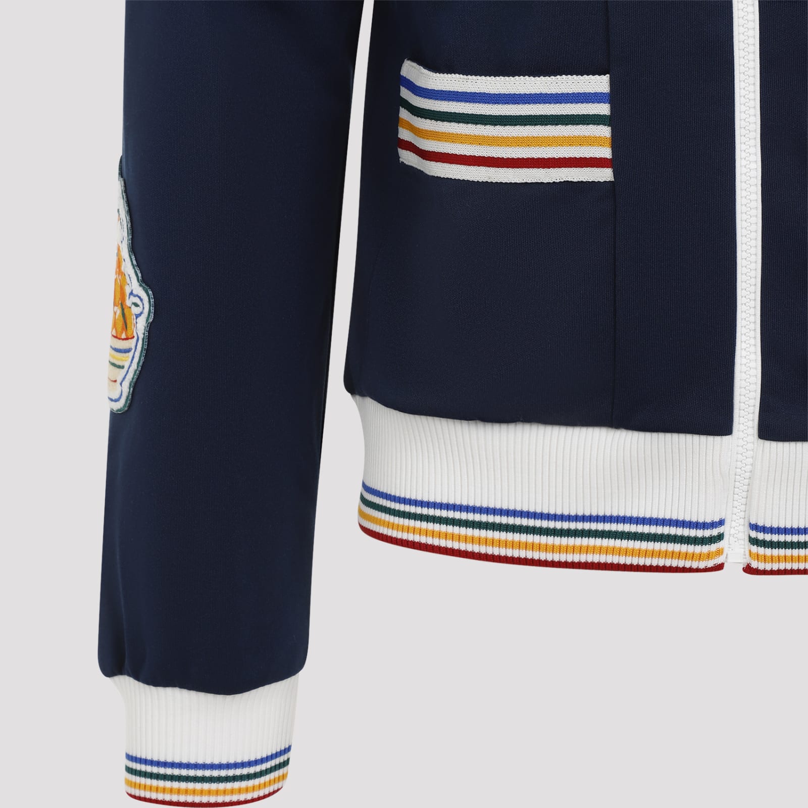 Shop Casablanca Varsity Track Jacket In Navy