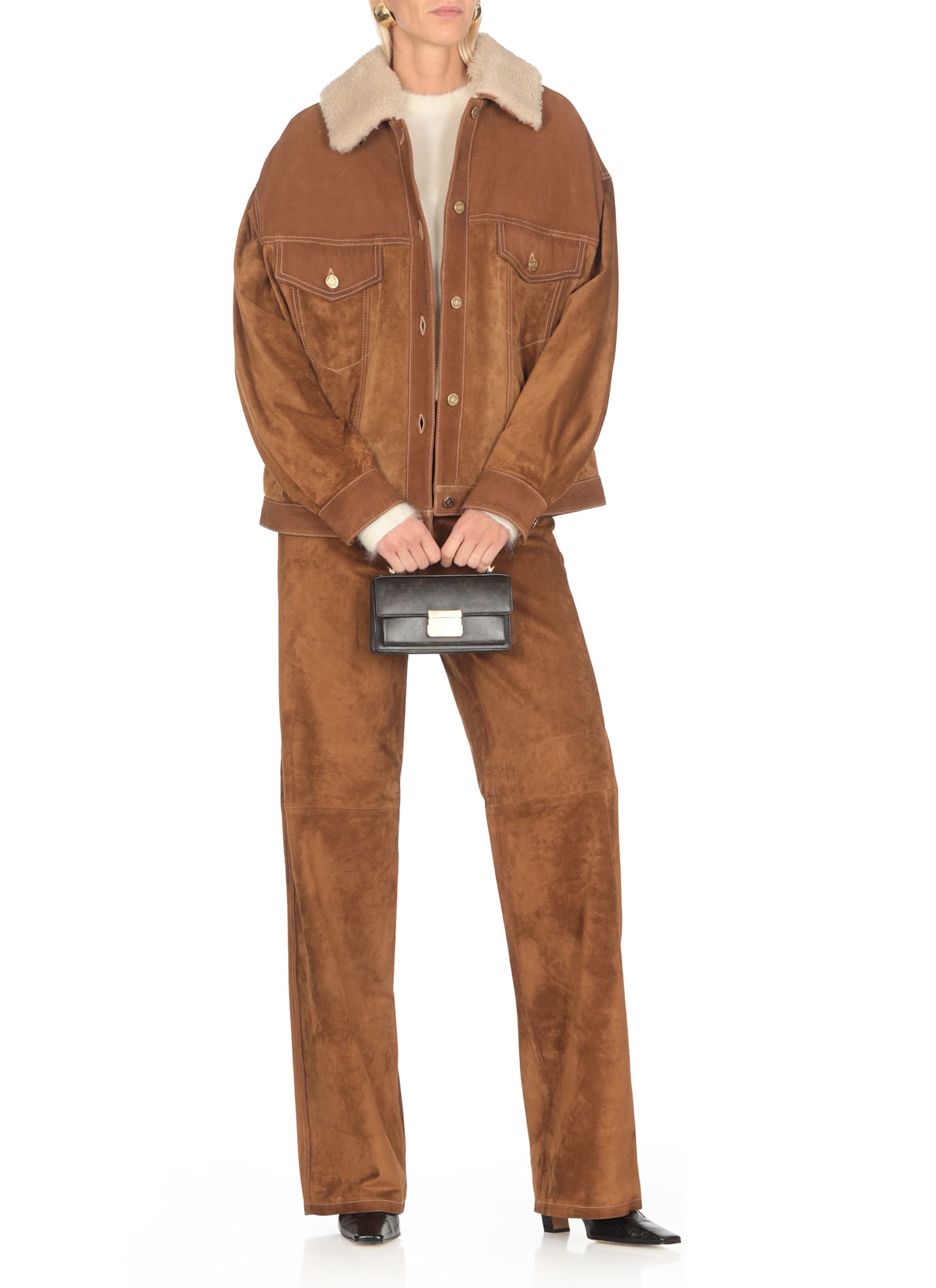 Shop Golden Goose Melany Trousers In Brown