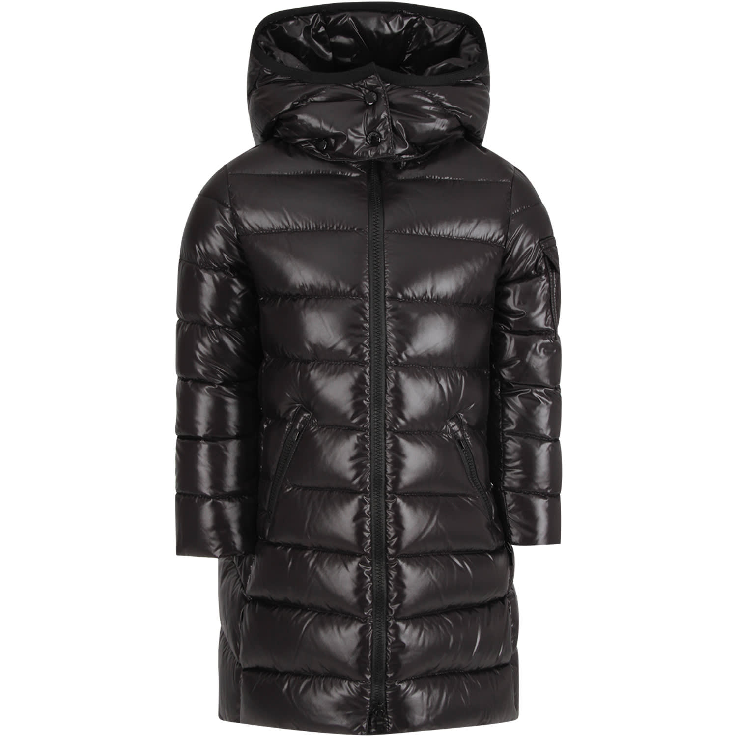 Moncler Black moka Jacket For Girl