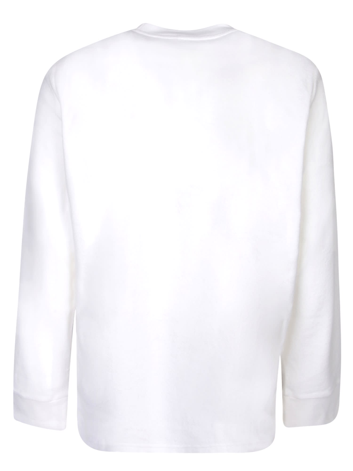 Shop Moncler Logo University White Sweatshirt