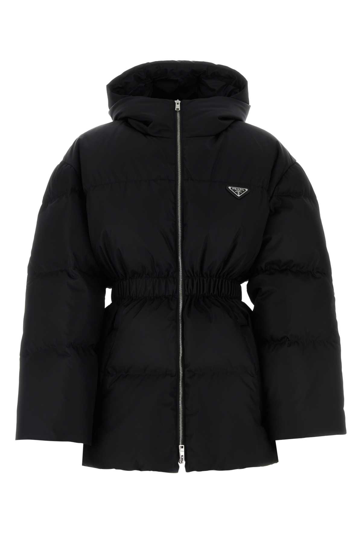 Prada Lightweight Re-nylon Trench Coat In Black
