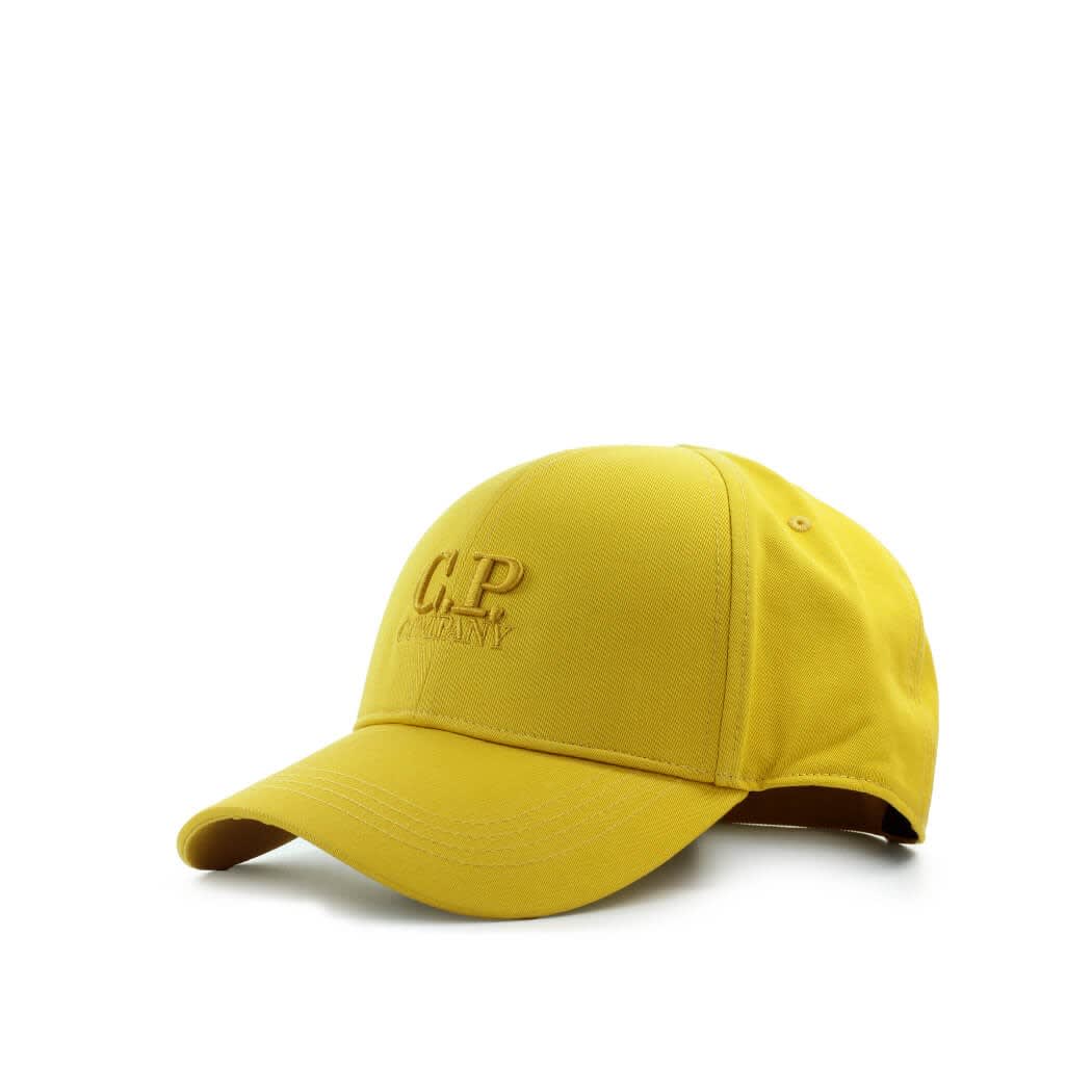 C.p. Company Mustard Baseball Cap With Logo