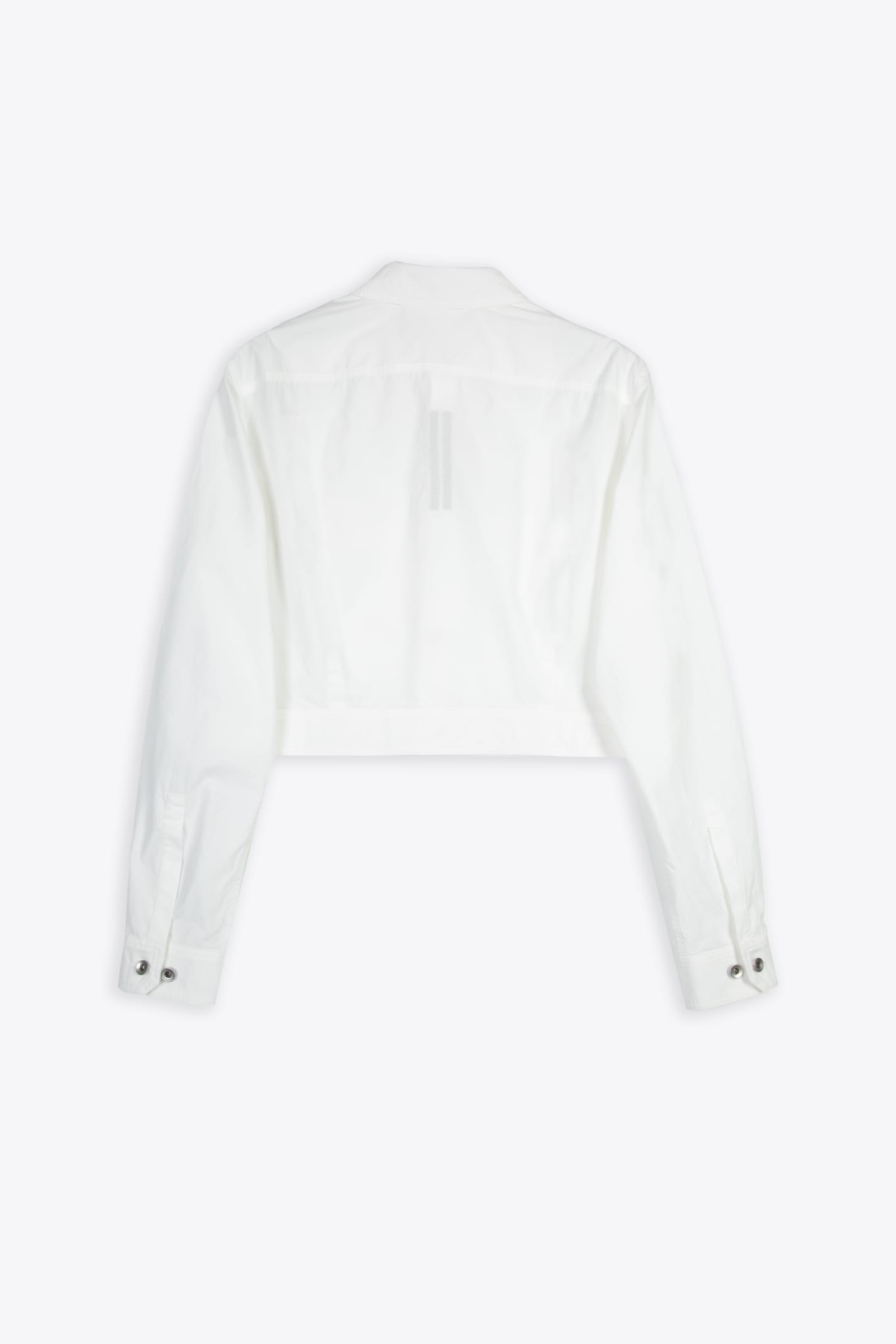 Shop Drkshdw Cape Sleeve Cropped Outershirt White Poplin Cotton Outershirt - Cape Sleeve Cropped Outershirt