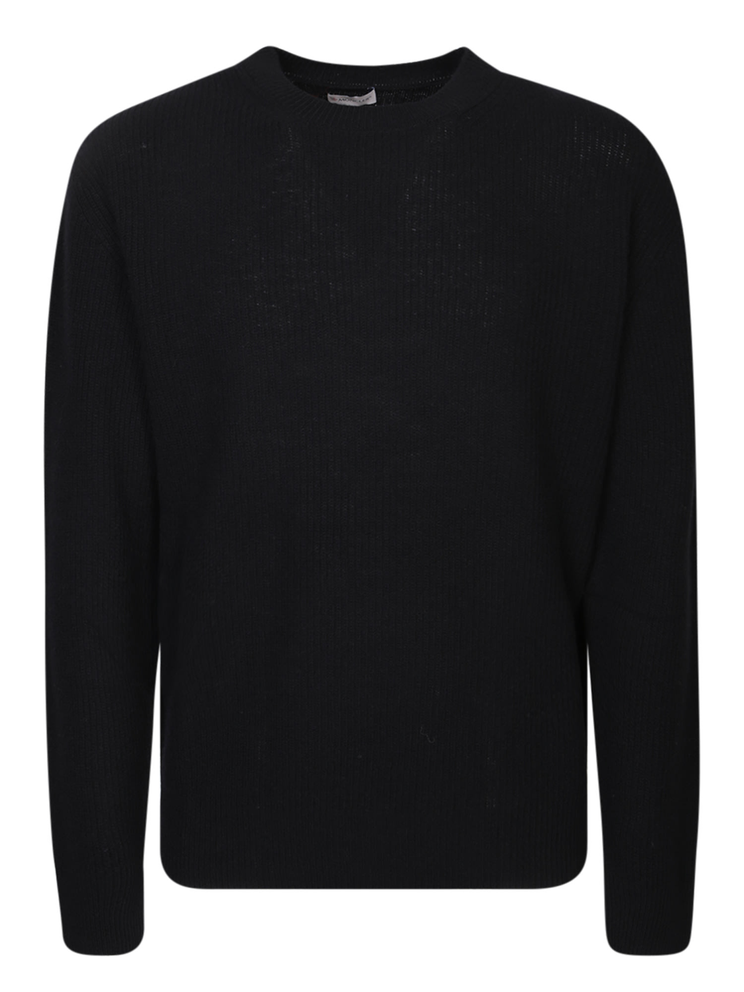 MONCLER WOOL AND CASHMERE BLACK PULLOVER