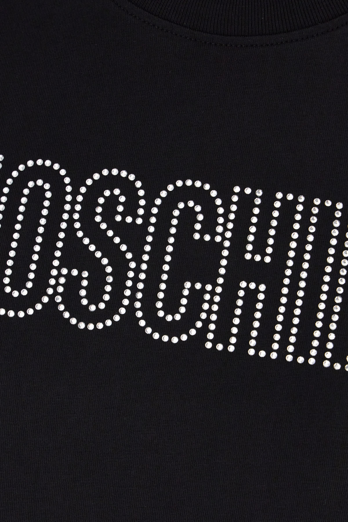 Moschino Black Cotton T-shirt In Black