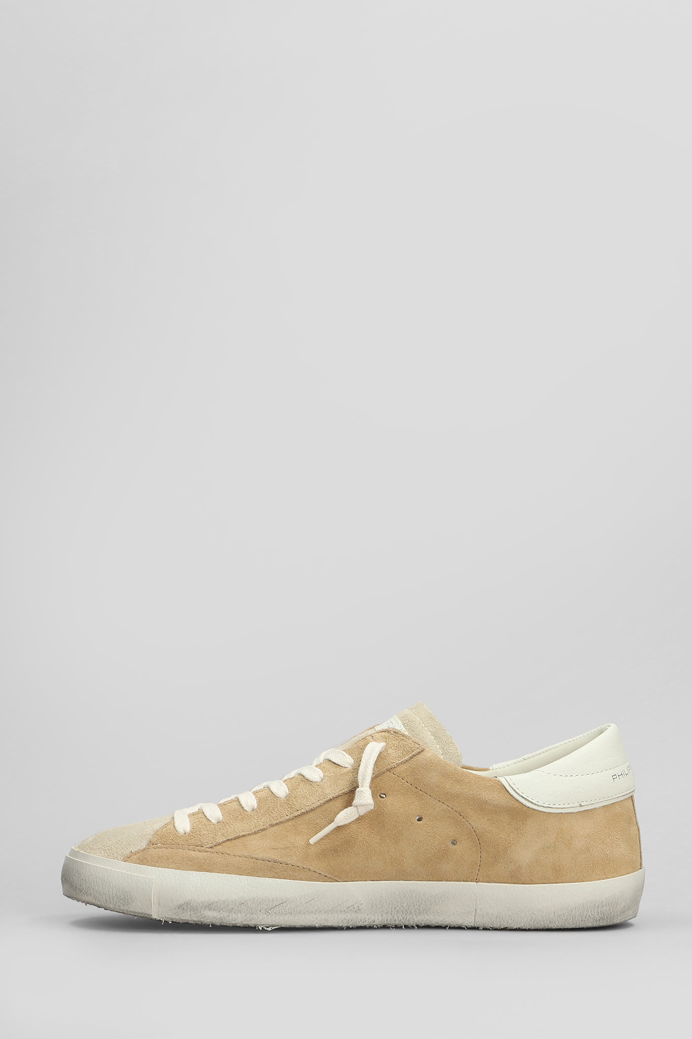 Philippe Model Prsx Low Sneakers In Leather Color Suede In Leather Color