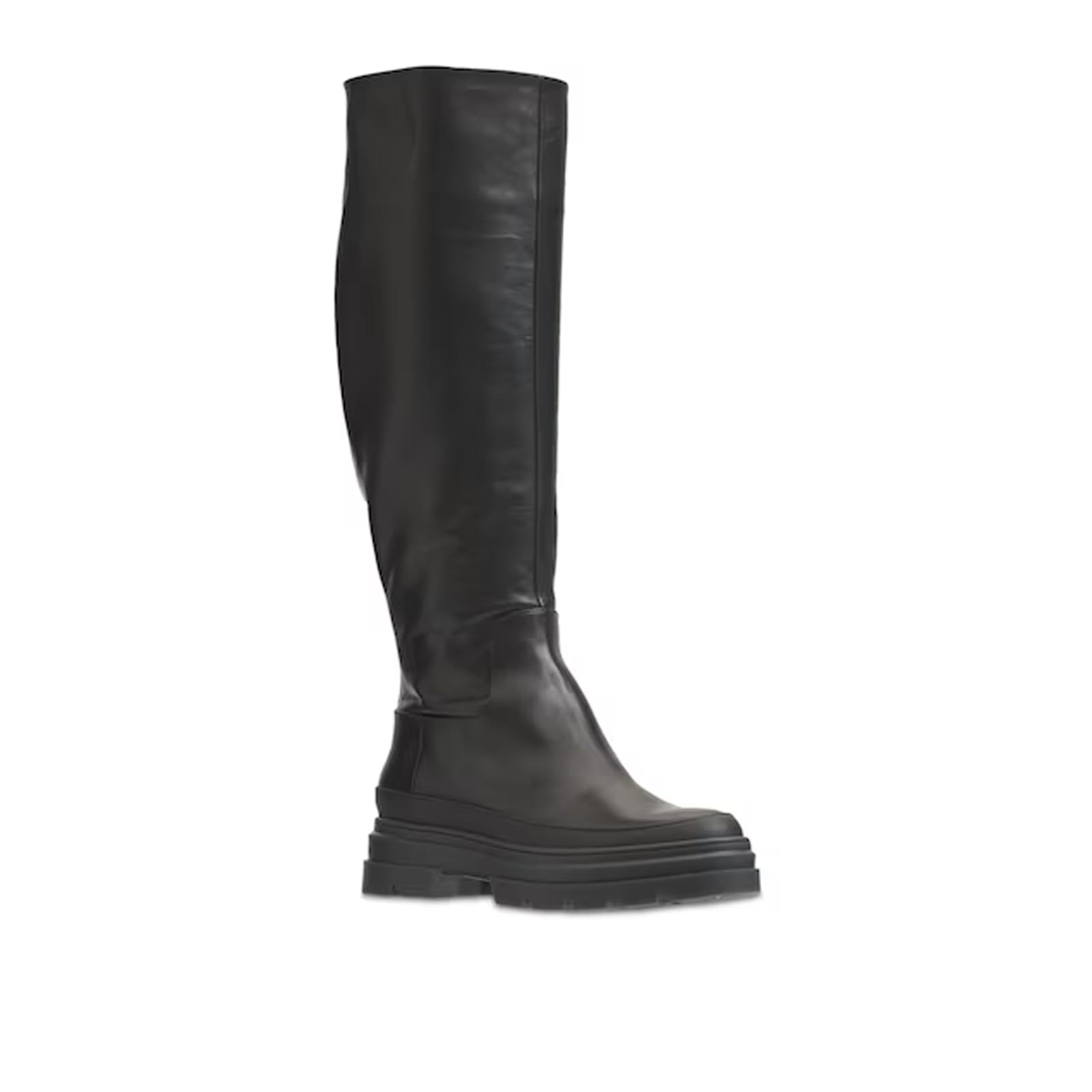 Shop Max Mara Accessori Beryl Leather Boots In Black