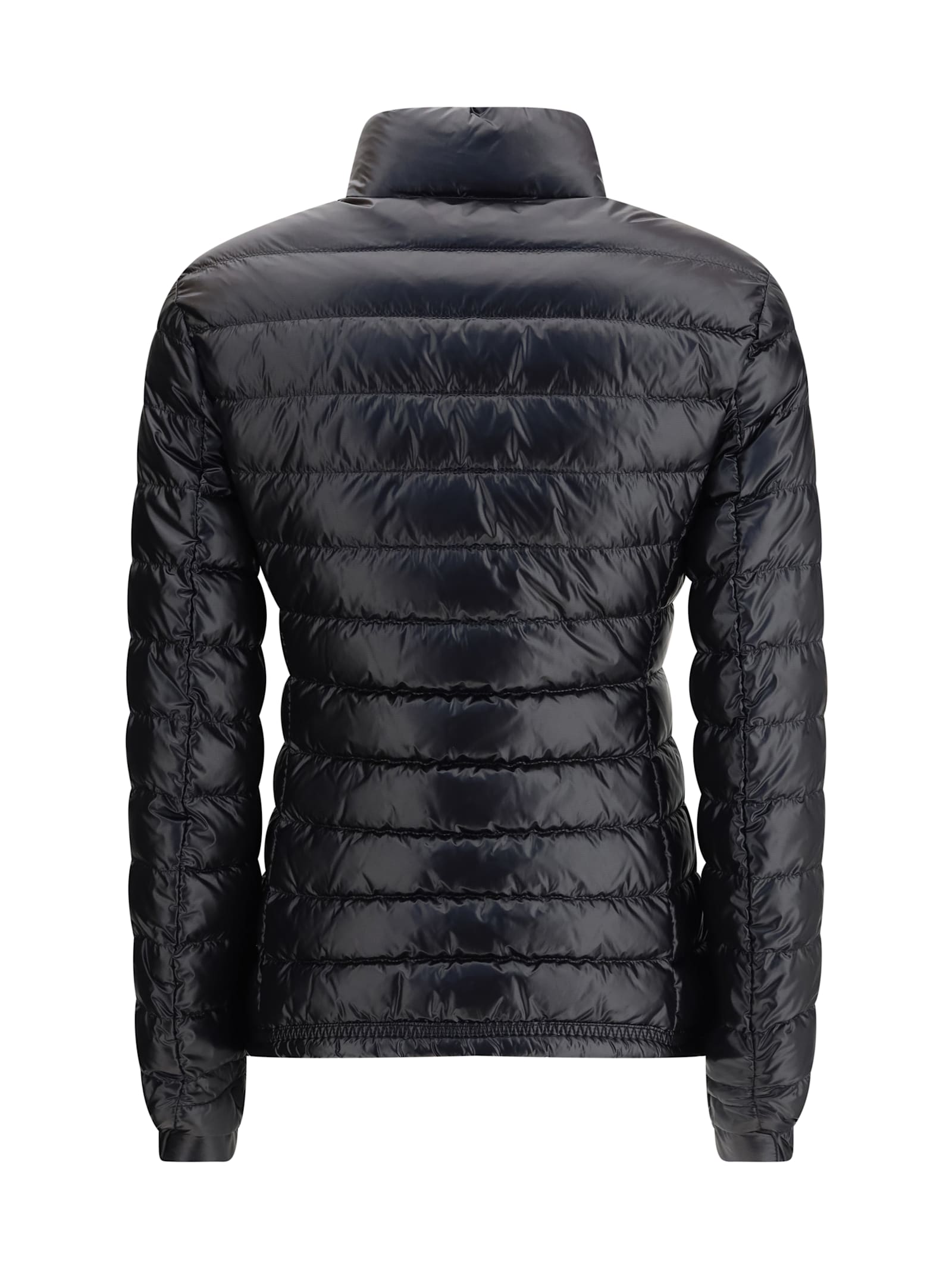 Moncler Quilted Down Coat In Black