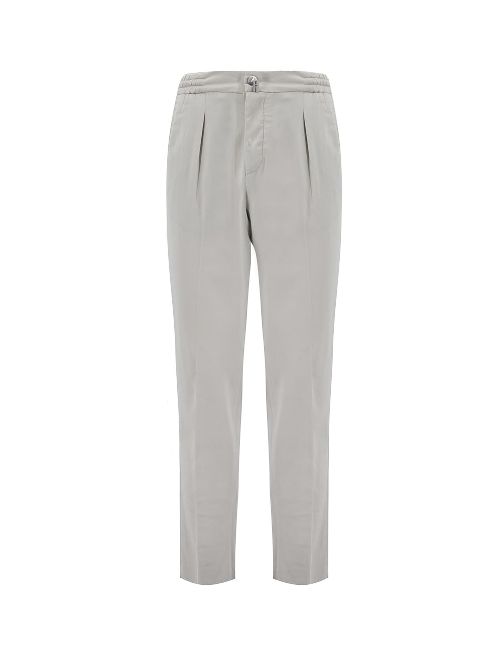 Shop Kiton Trousers In Light Grey