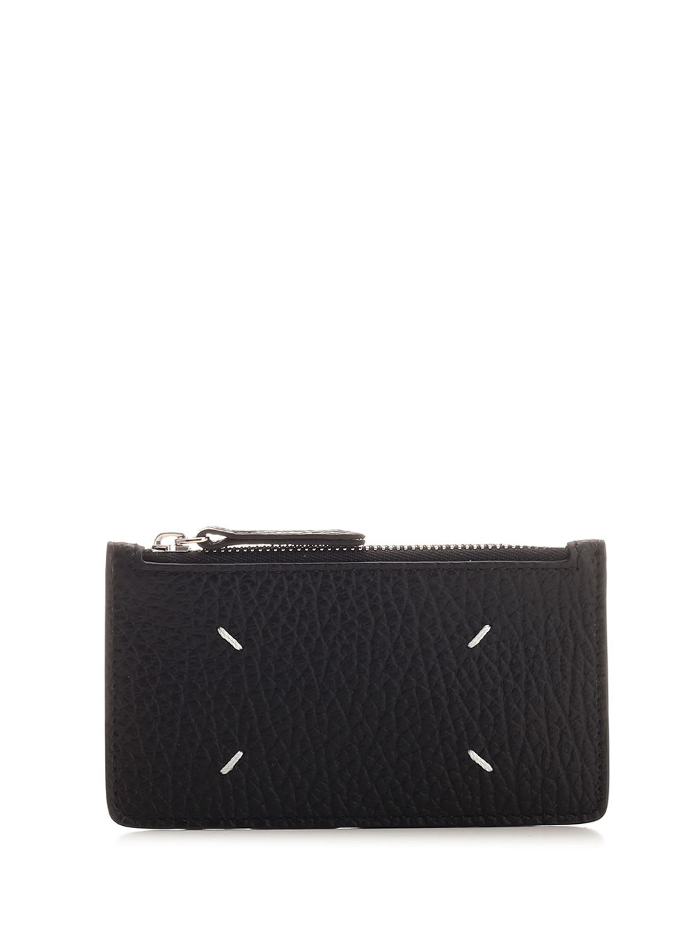 Shop Maison Margiela Four Stitches Card Holder In Black