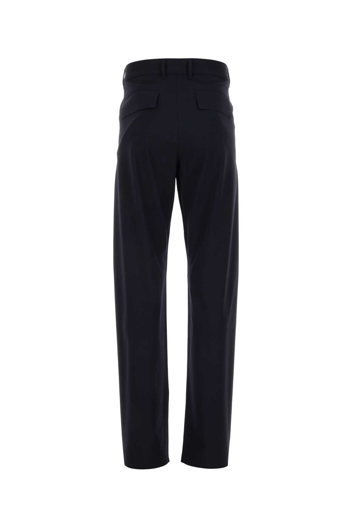Shop Givenchy Navy Blue Stretch Wool Blend Pant In Darknavy