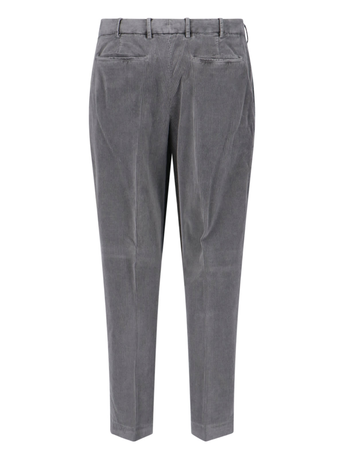 Shop Pt Torino Corduroy Straight Pants Rebel In Gray