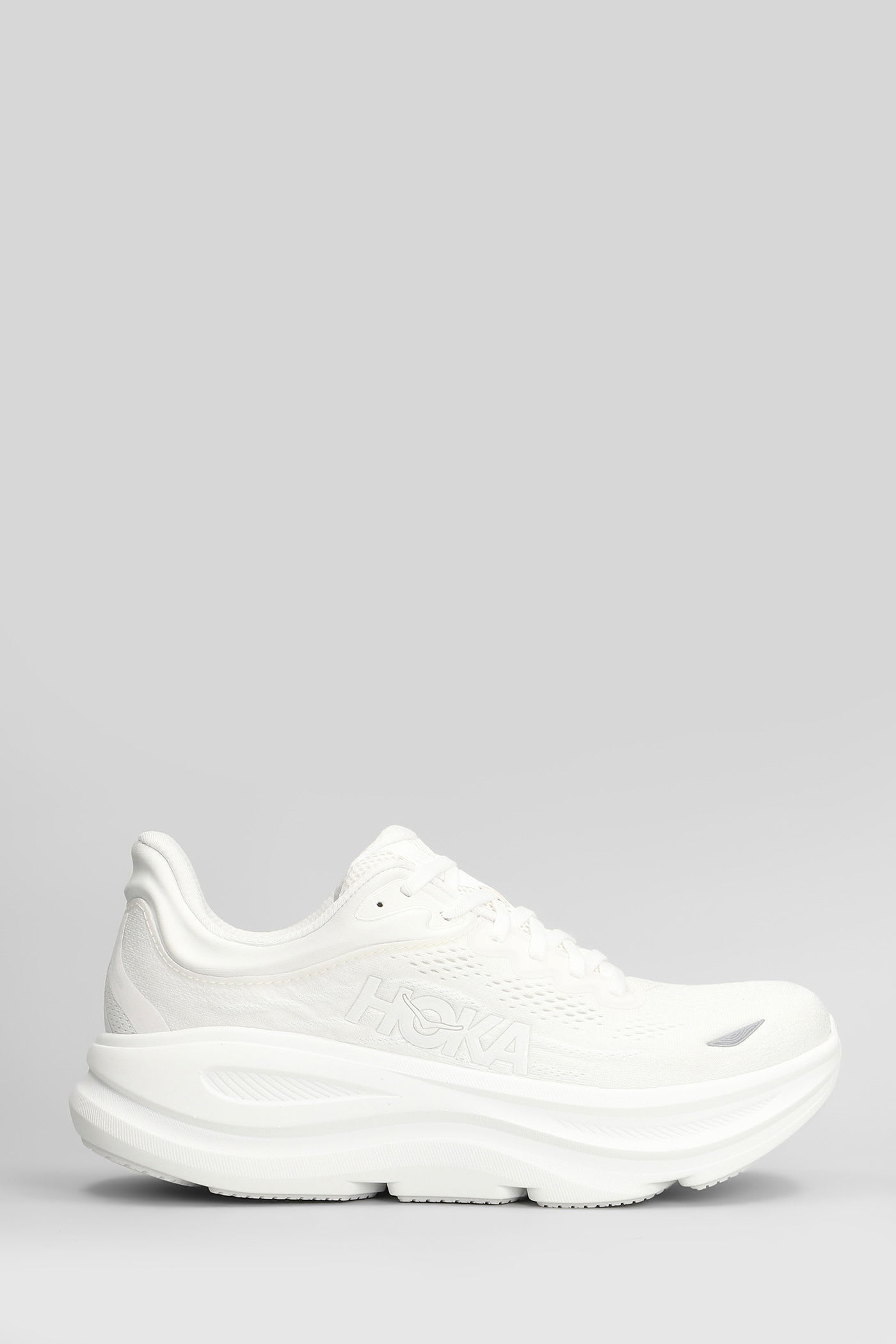 Hoka M Bondi 9 Synthetic Fabric Sneakers In White