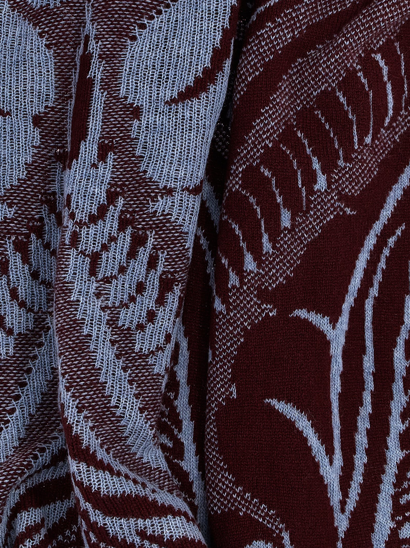 Etro Jacquard Scarf With Fringe Detailing And Soft Texture In Multicolor