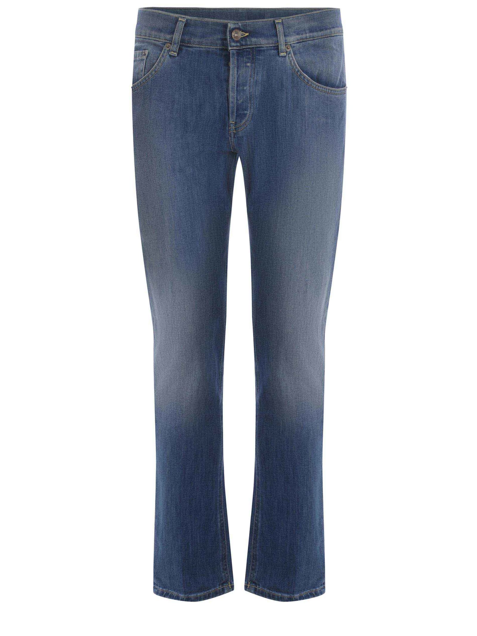 Shop Dondup Jeans  Mius Made Of Stretch Denim In Denim Azzurro