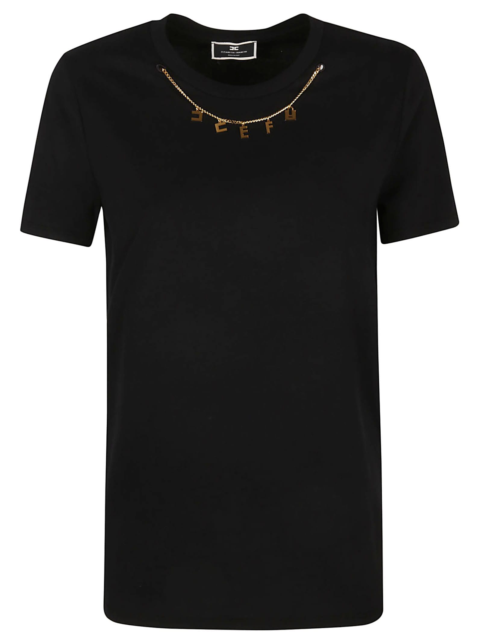 Shop Elisabetta Franchi T-shirt In Black