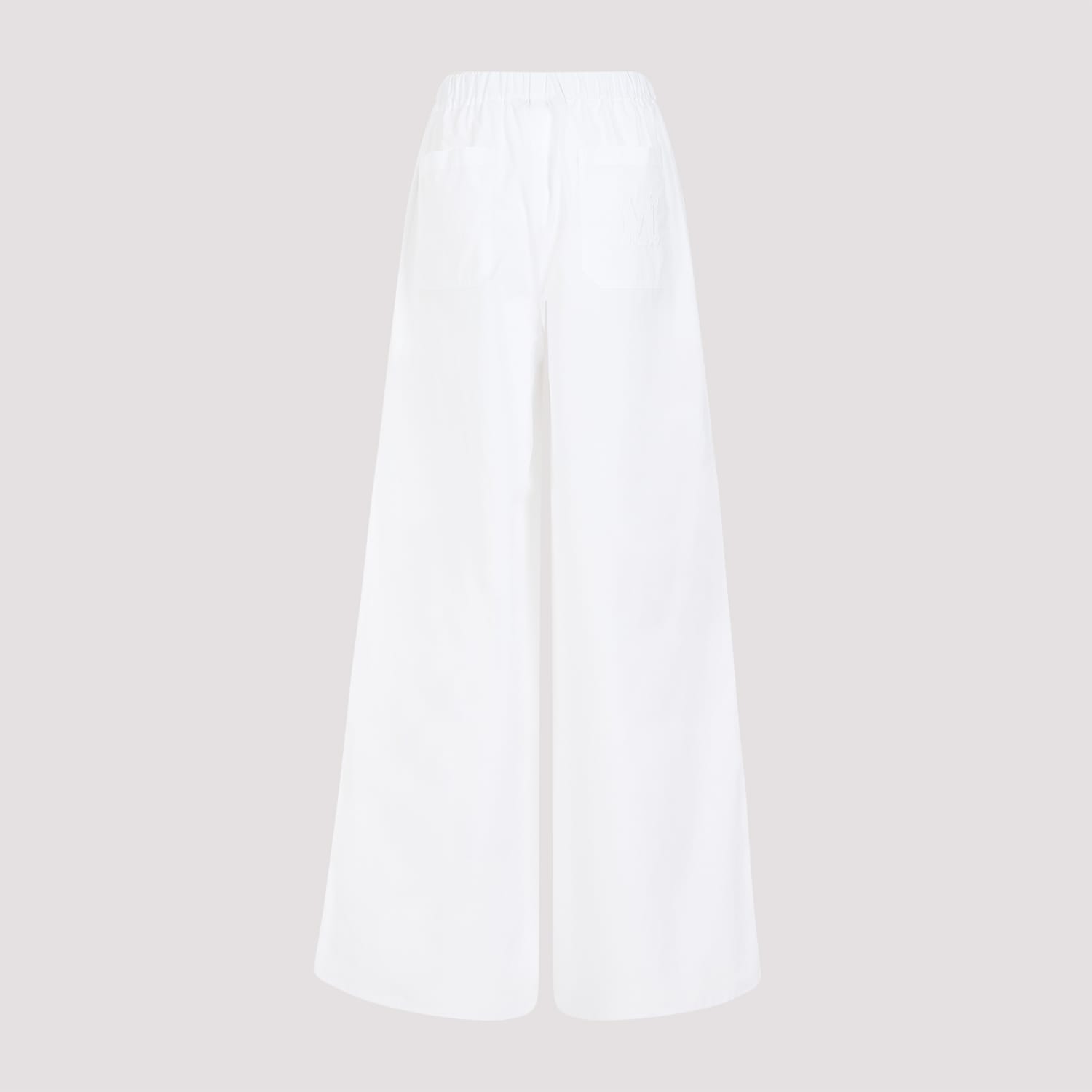 Shop Max Mara Navigli Cotton Popeline Pants In Bianco