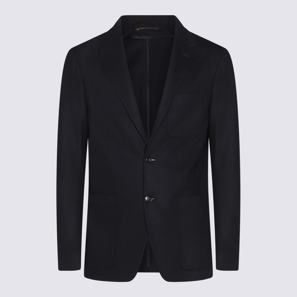 Shop Canali Black Wool Blazer